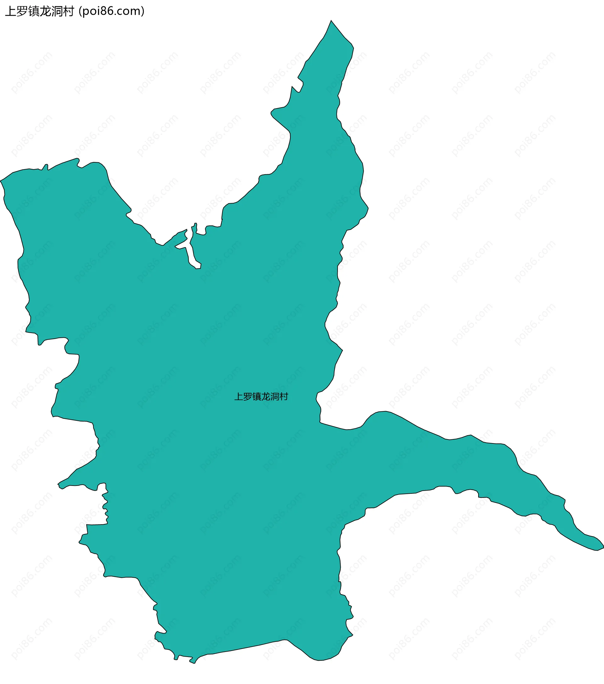 上罗镇龙洞村边界地图