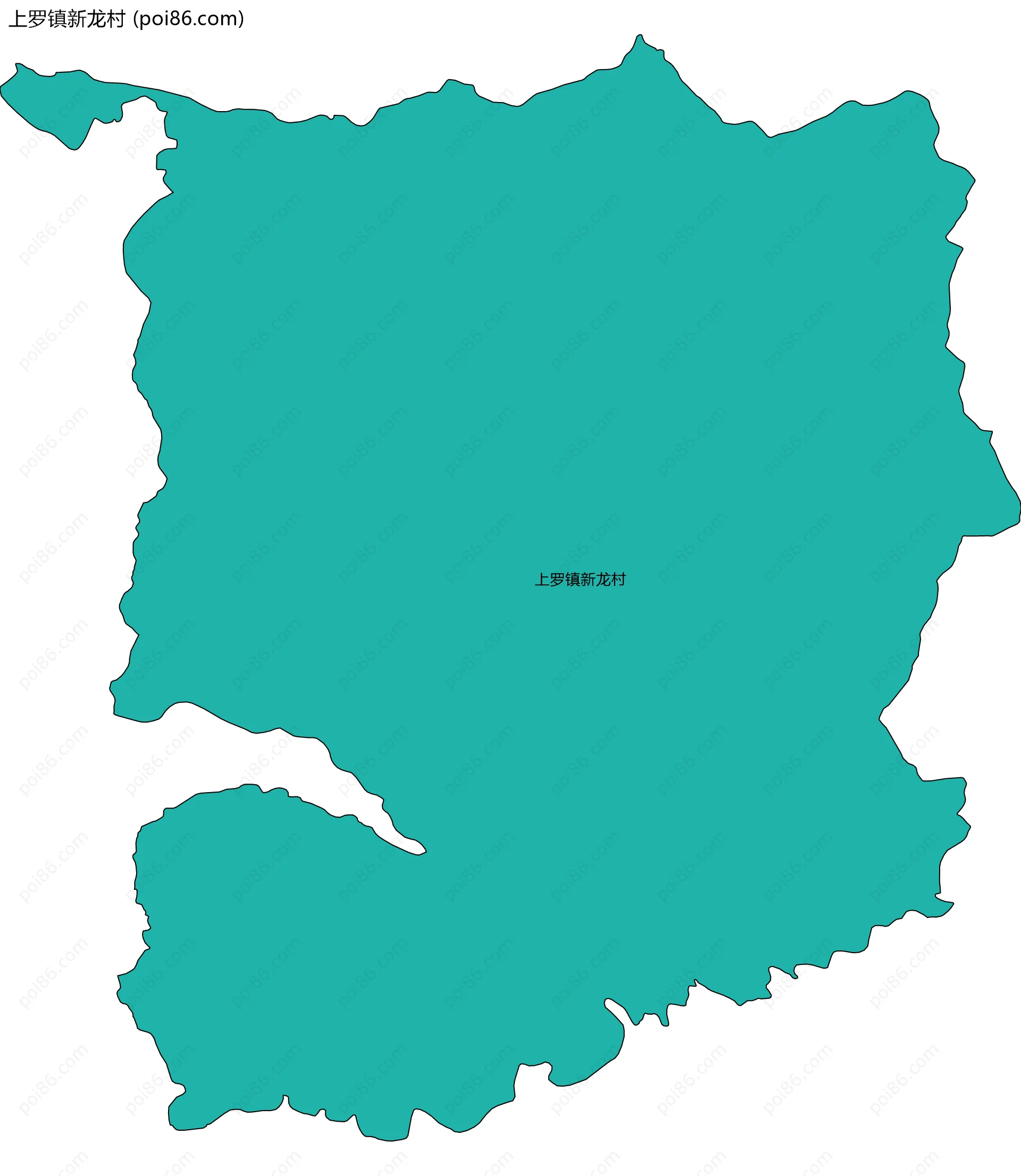 上罗镇新龙村边界地图