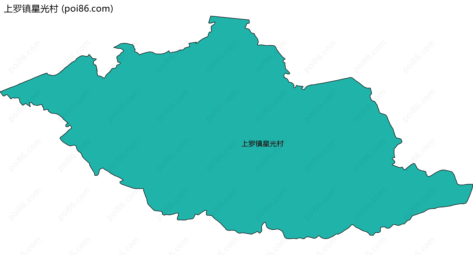 上罗镇星光村边界地图