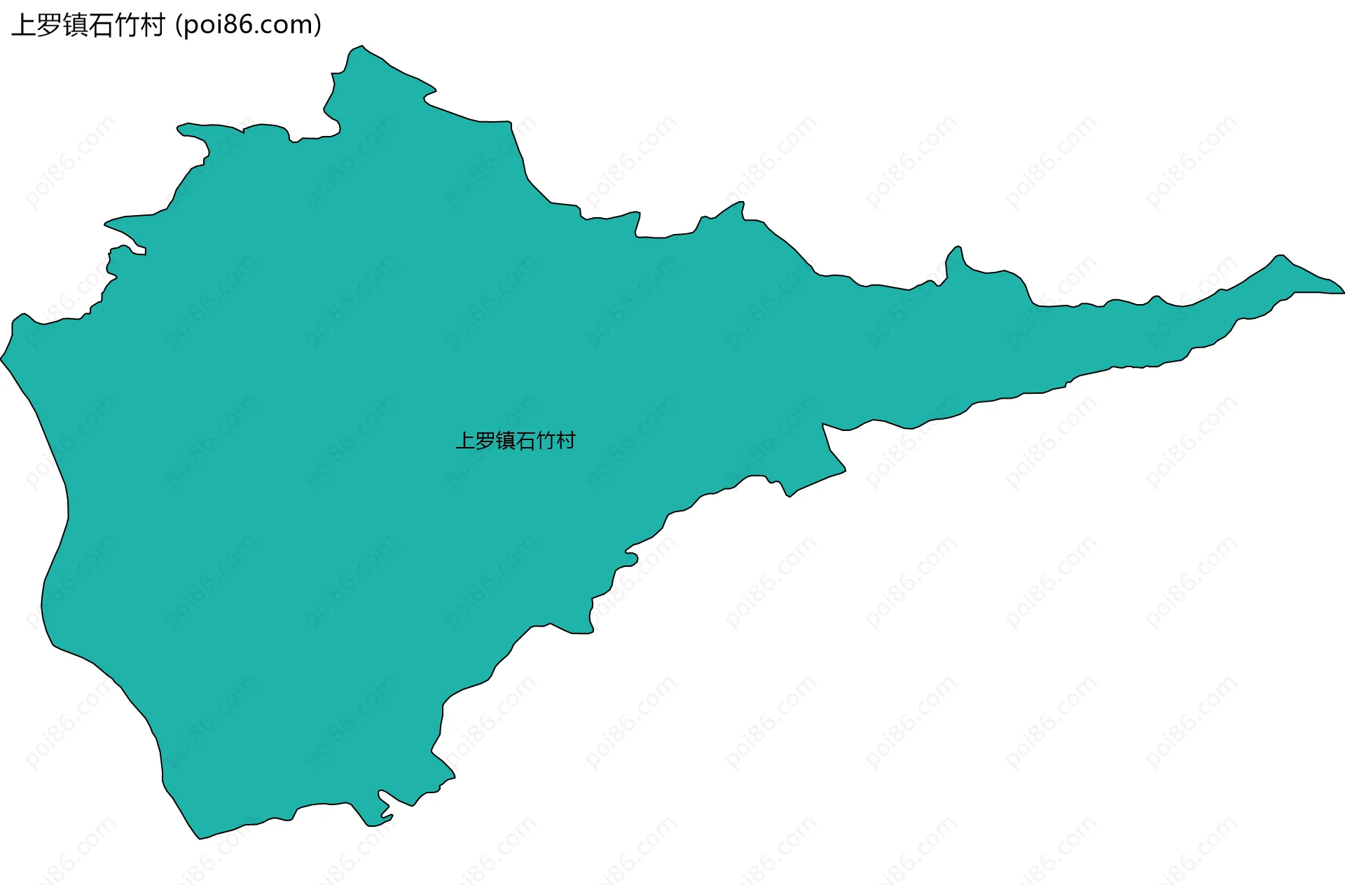 上罗镇石竹村边界地图