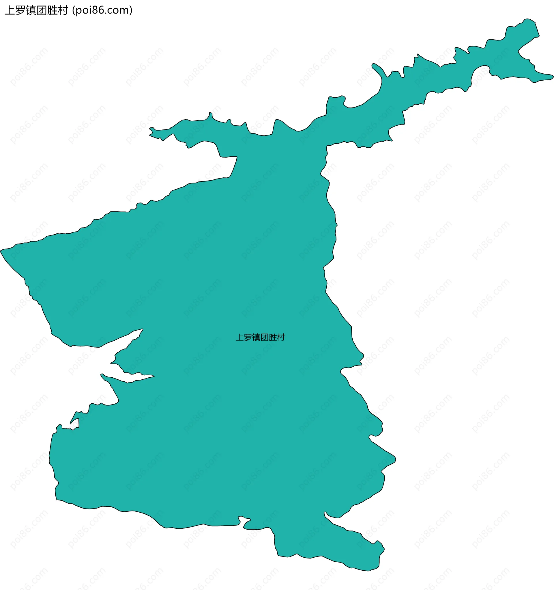 上罗镇团胜村边界地图