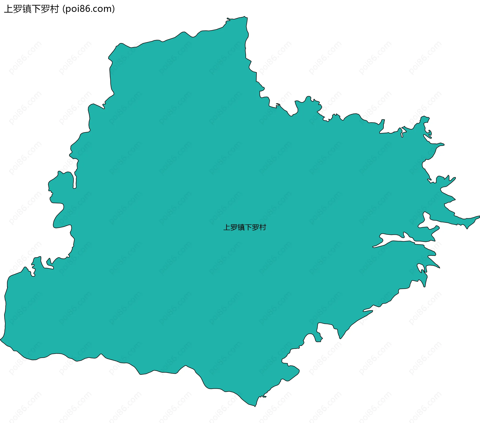 上罗镇下罗村边界地图