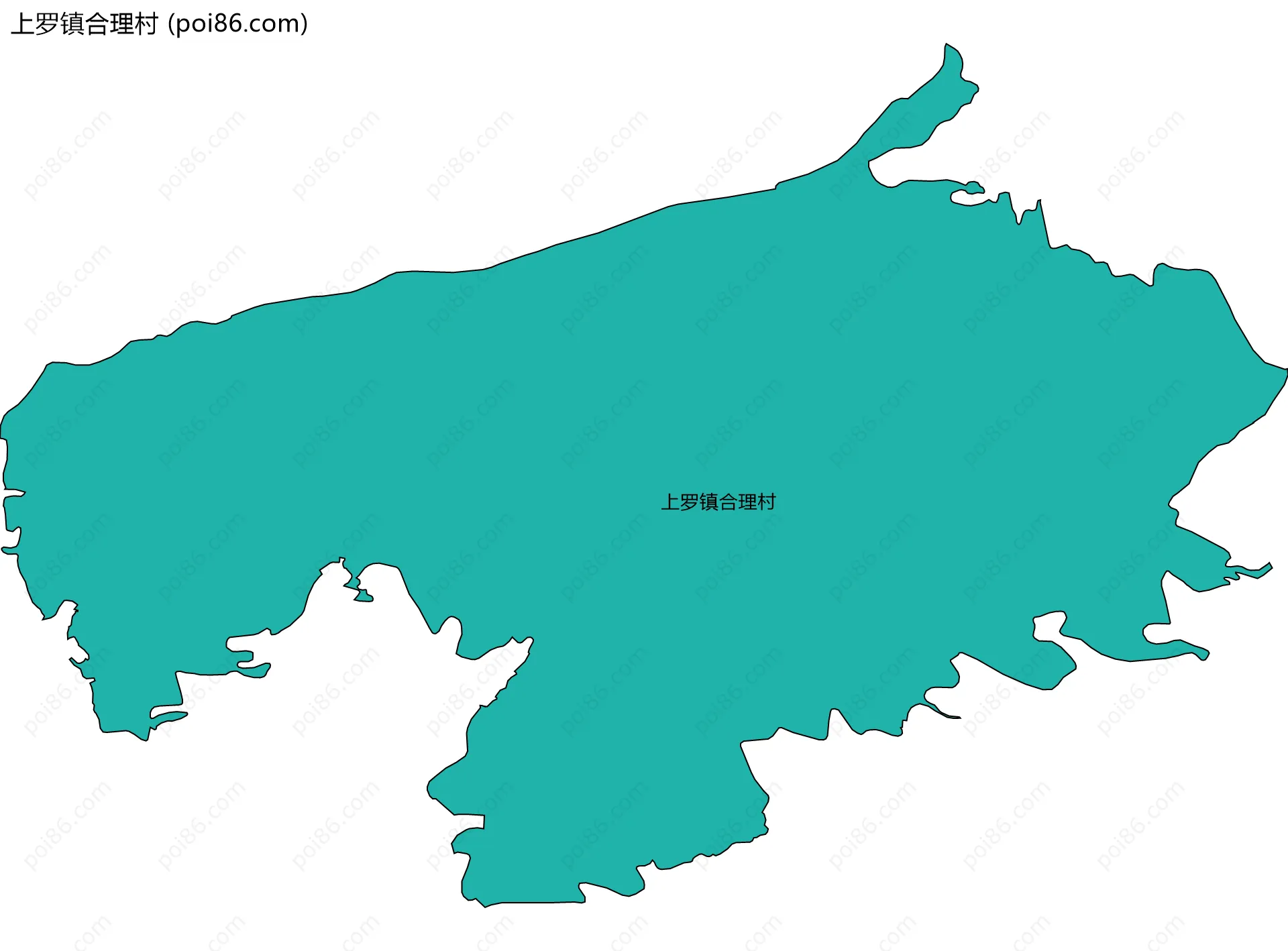 上罗镇合理村边界地图