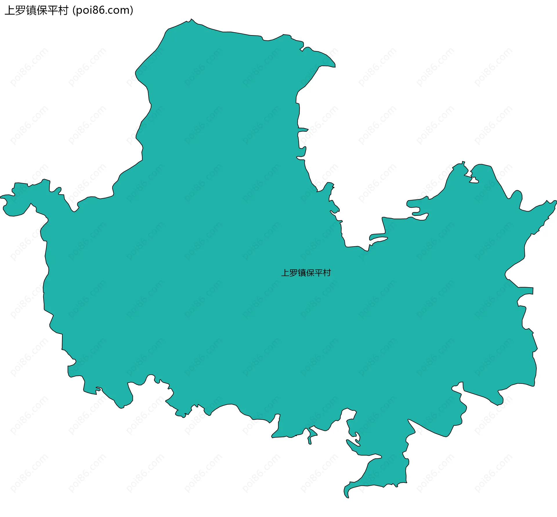 上罗镇保平村边界地图