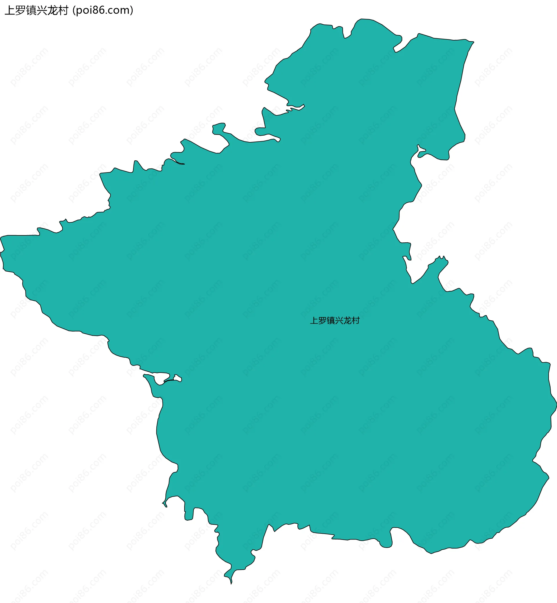 上罗镇兴龙村边界地图