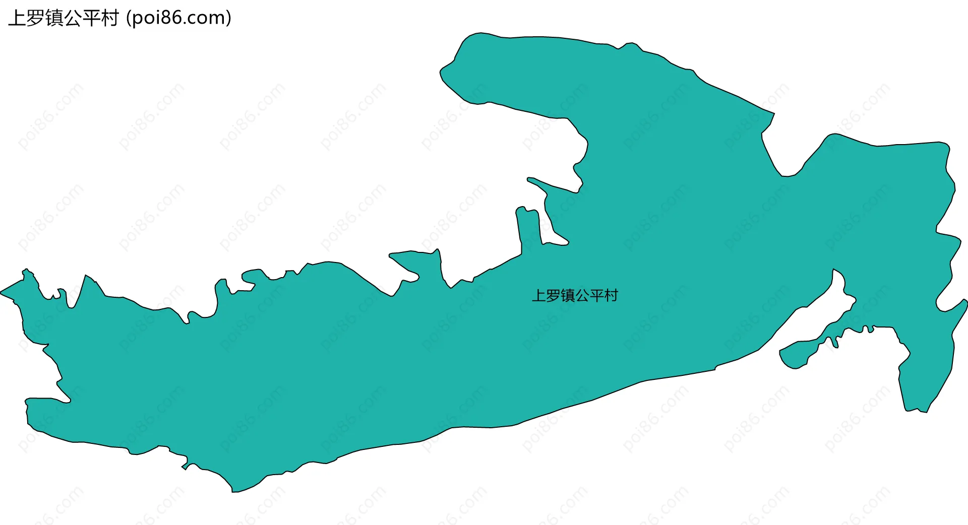上罗镇公平村边界地图