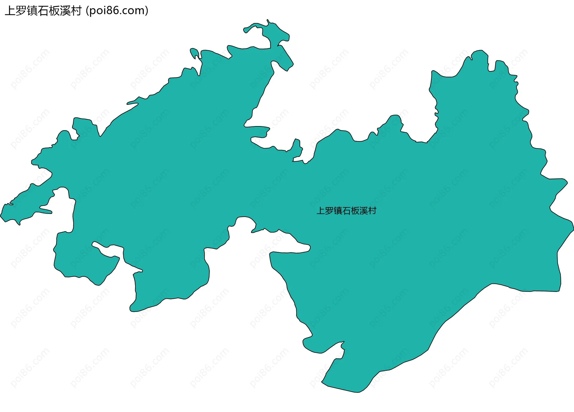 上罗镇石板溪村边界地图