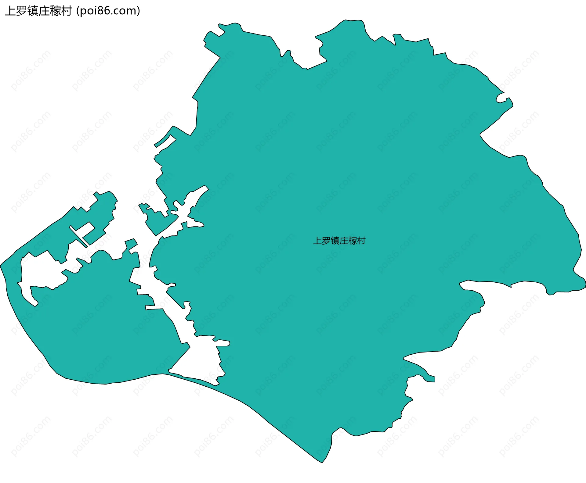 上罗镇庄稼村边界地图