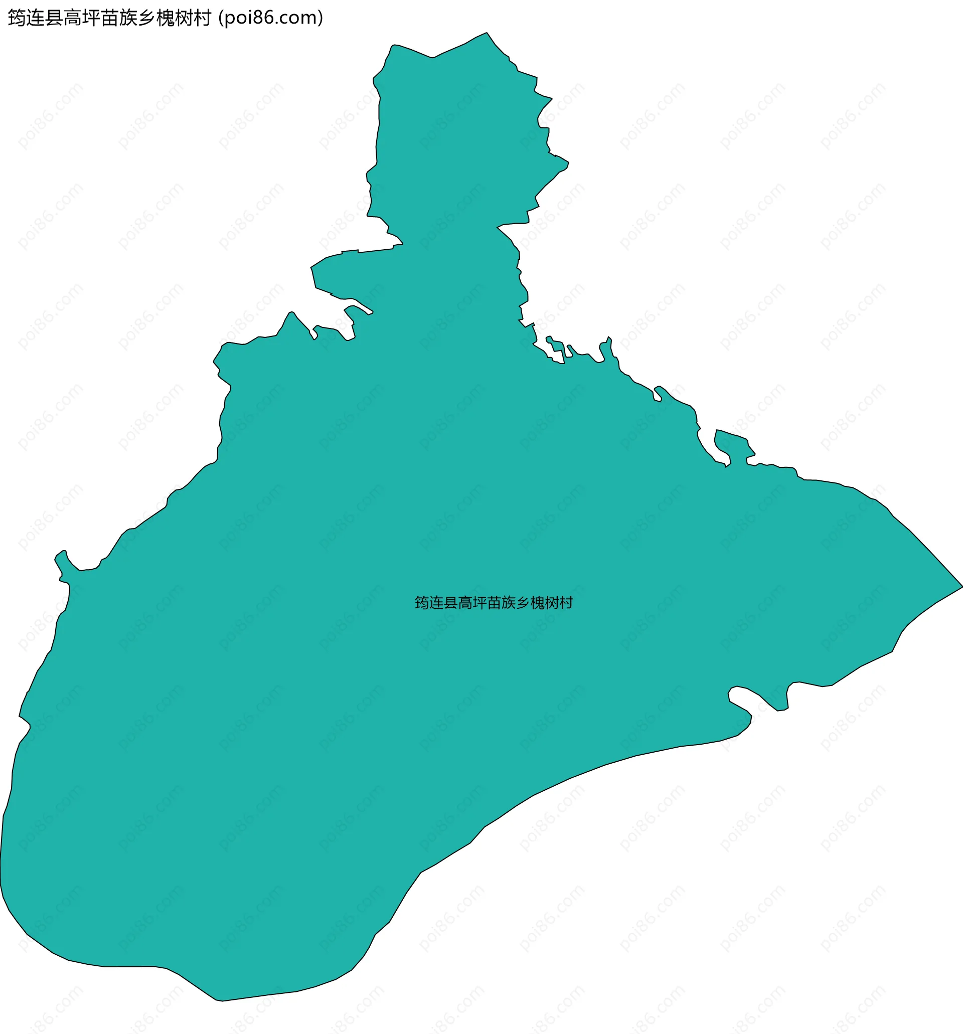 筠连县高坪苗族乡槐树村边界地图