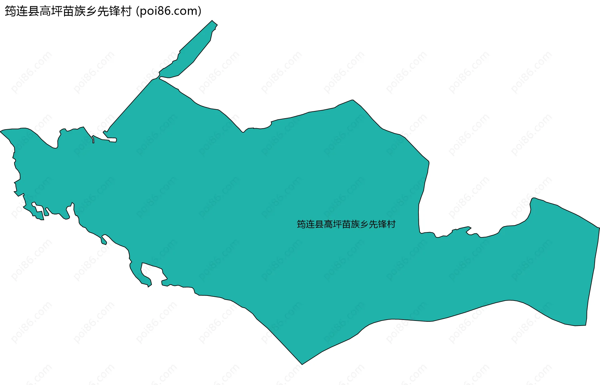 筠连县高坪苗族乡先锋村边界地图