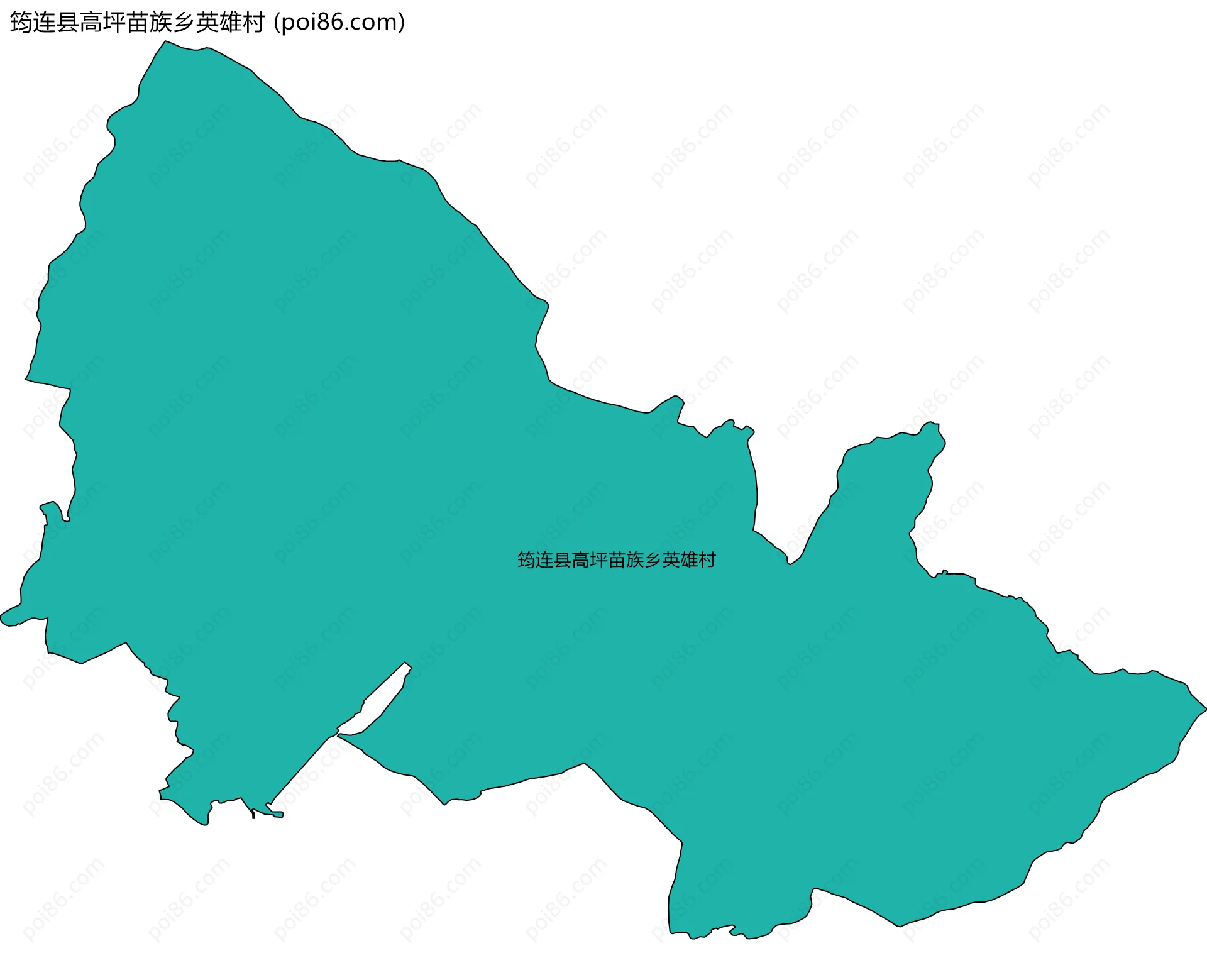 筠连县高坪苗族乡英雄村边界地图