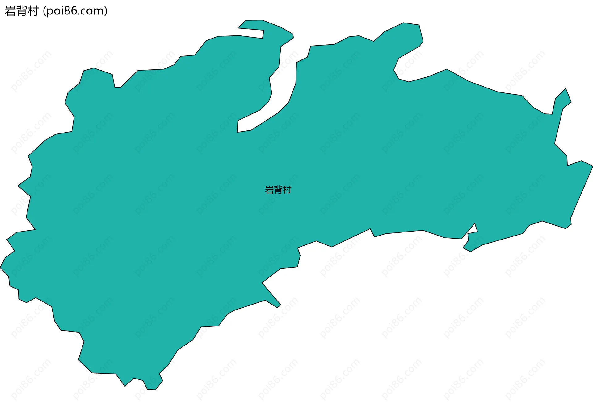 岩背村边界地图