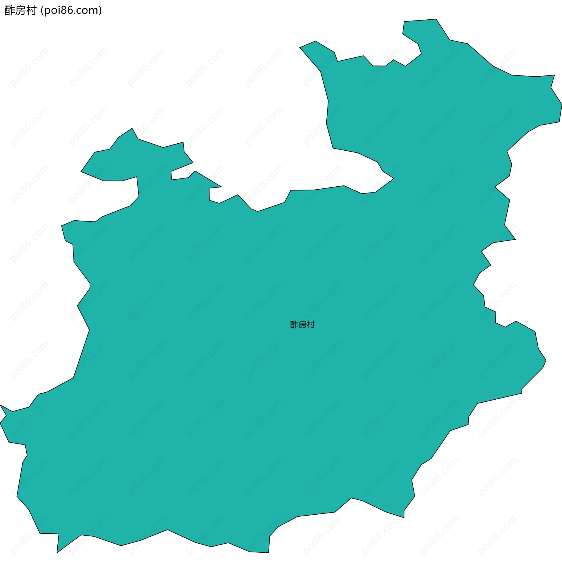 酢房村边界地图