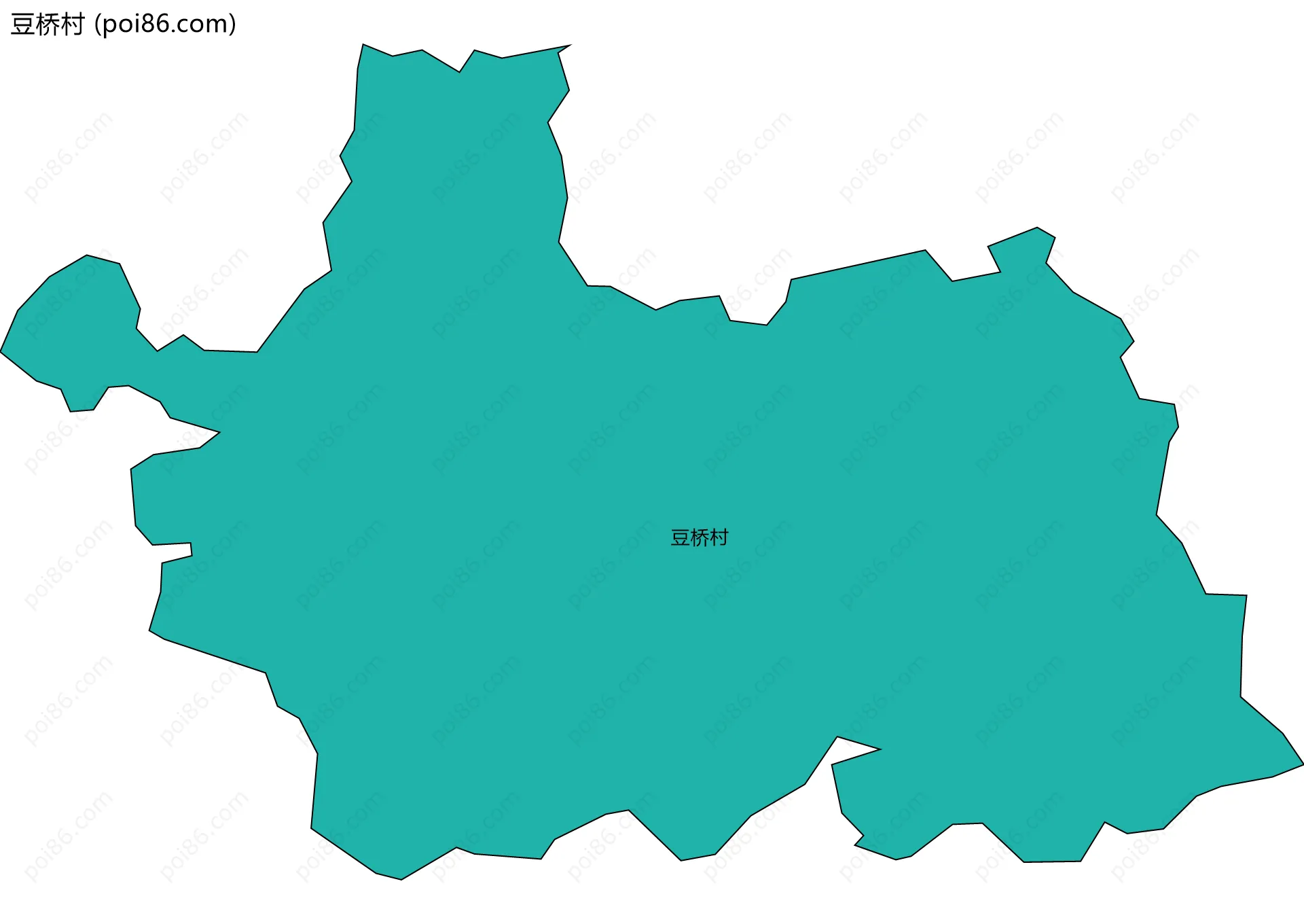豆桥村边界地图
