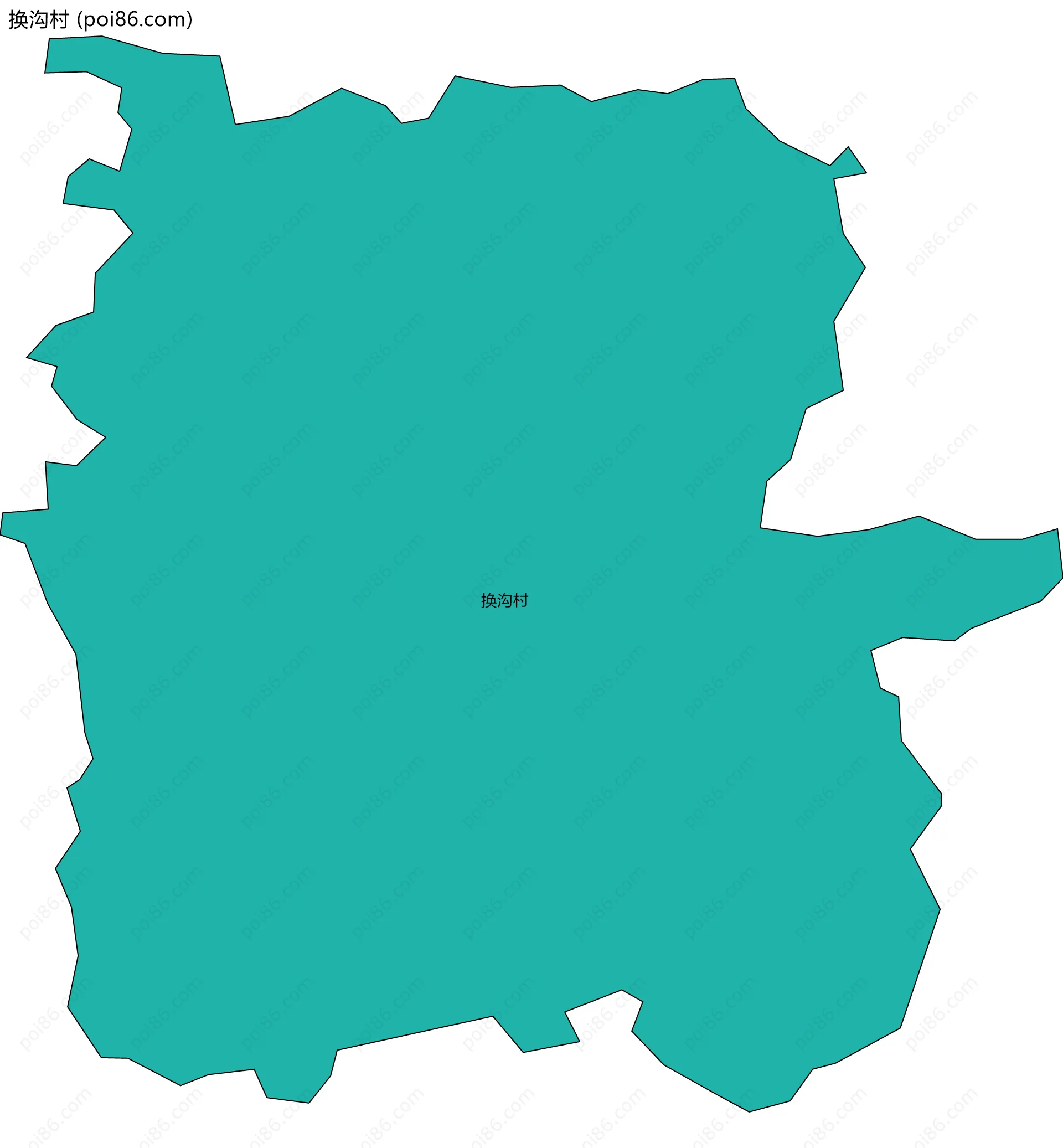 换沟村边界地图