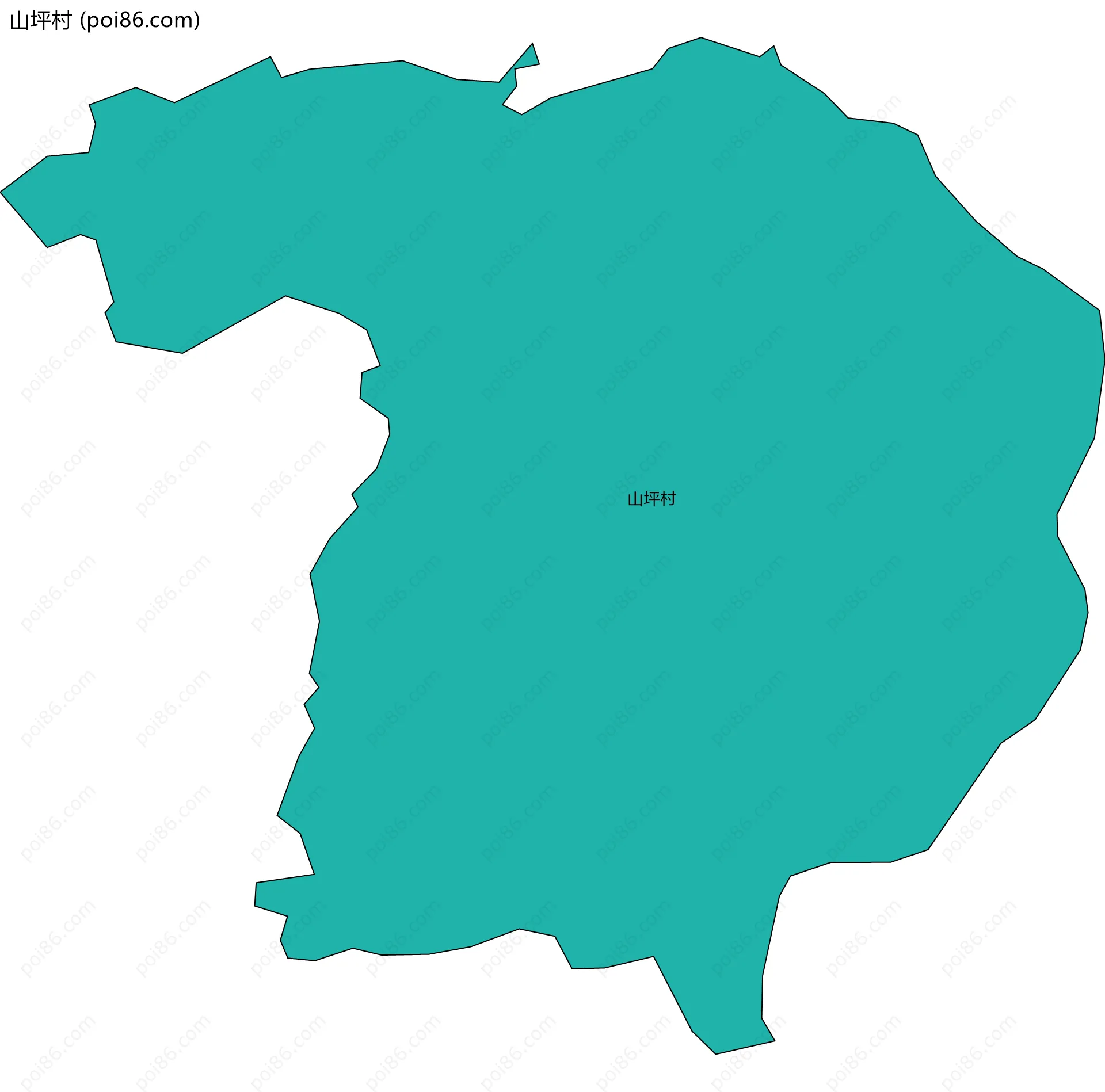 山坪村边界地图