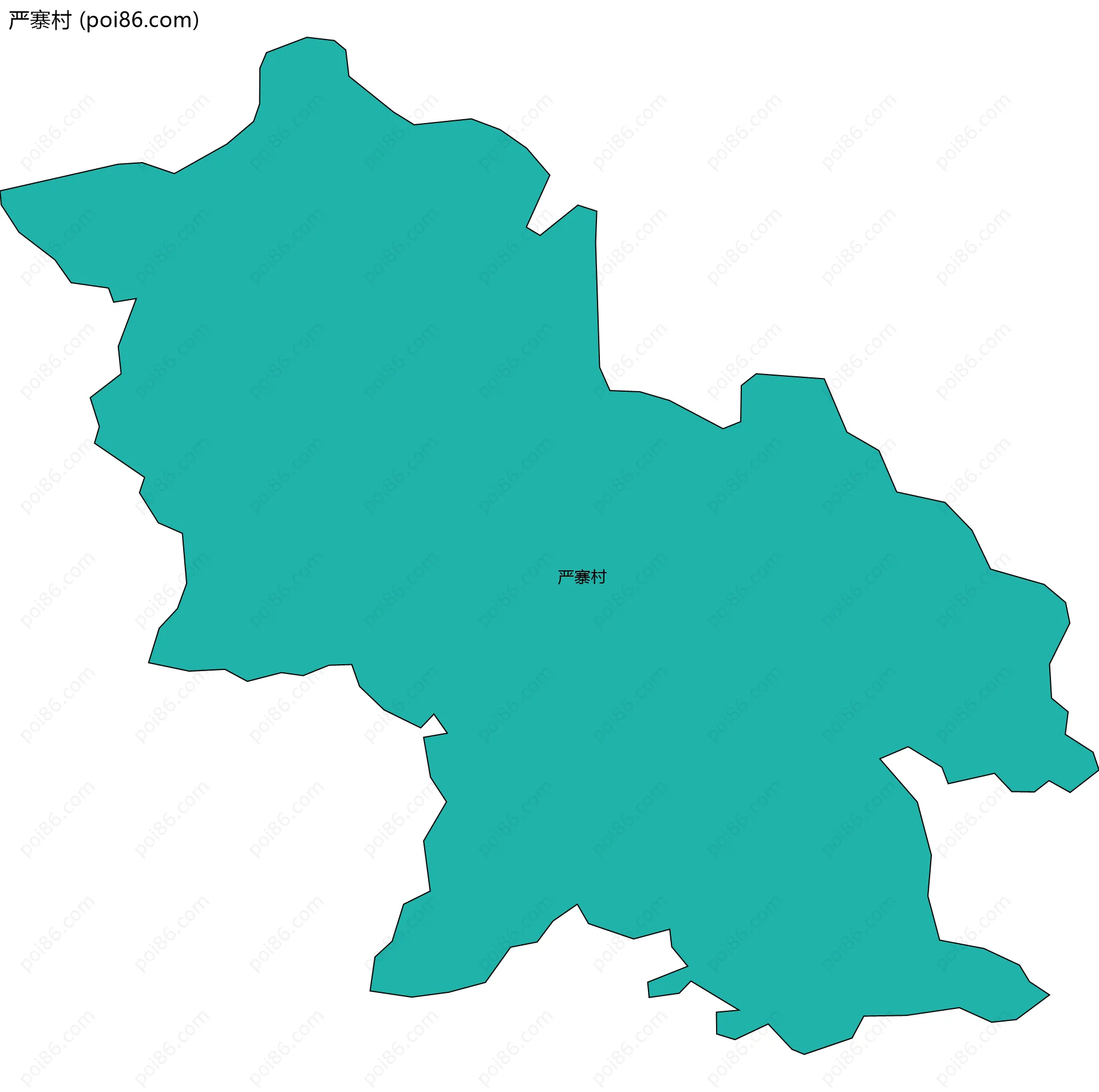 严寨村边界地图