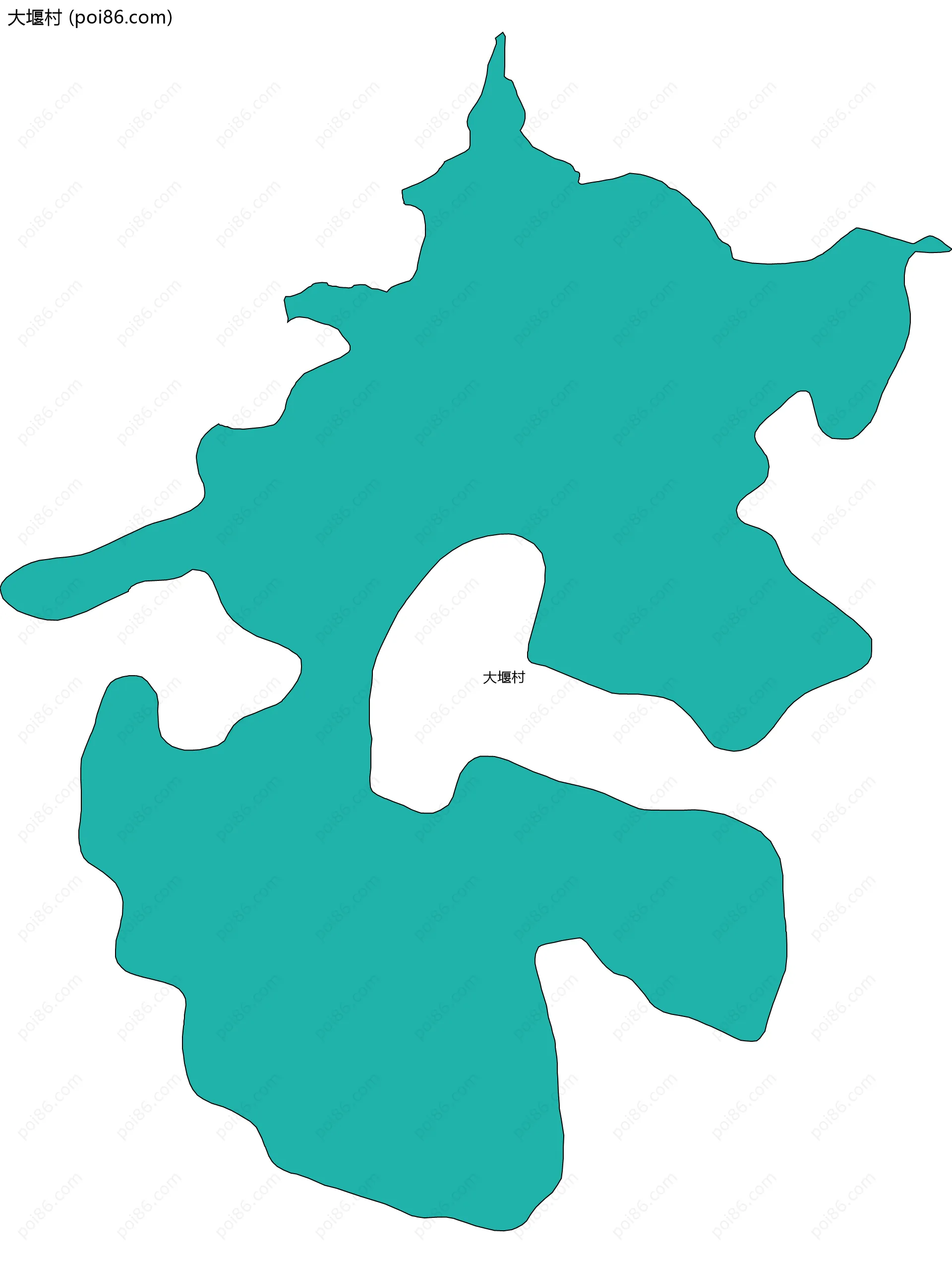 大堰村边界地图