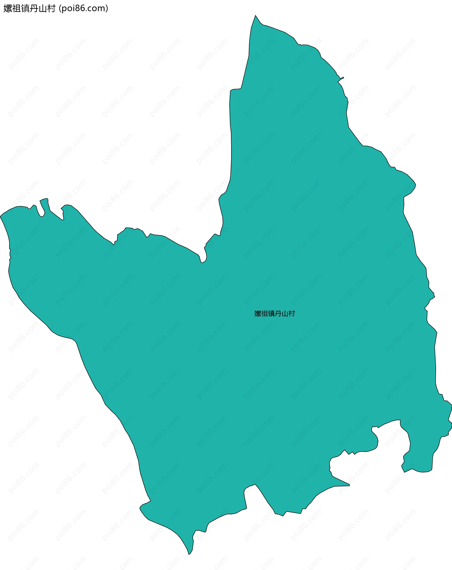 嫘祖镇丹山村边界地图