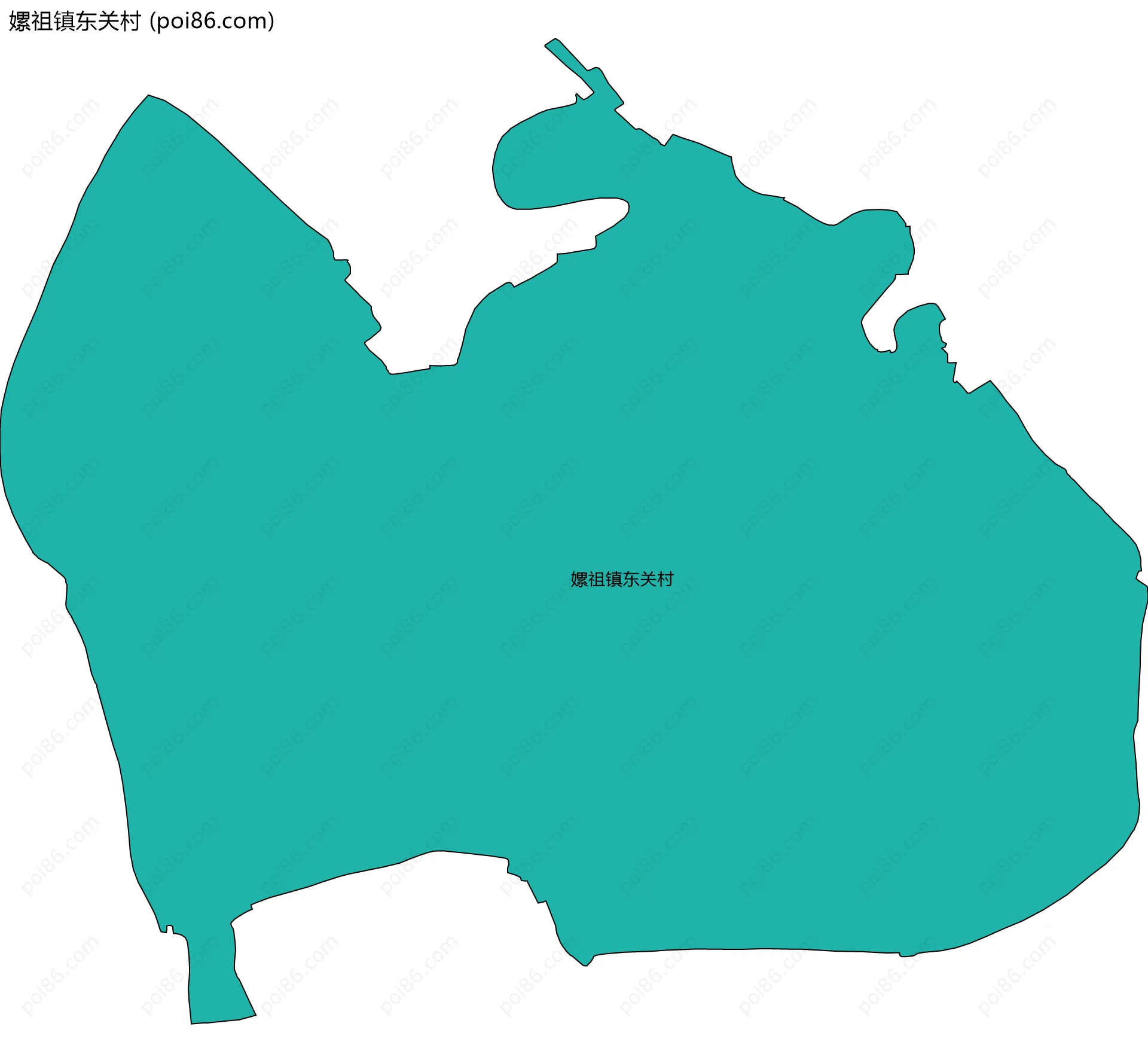 嫘祖镇东关村边界地图