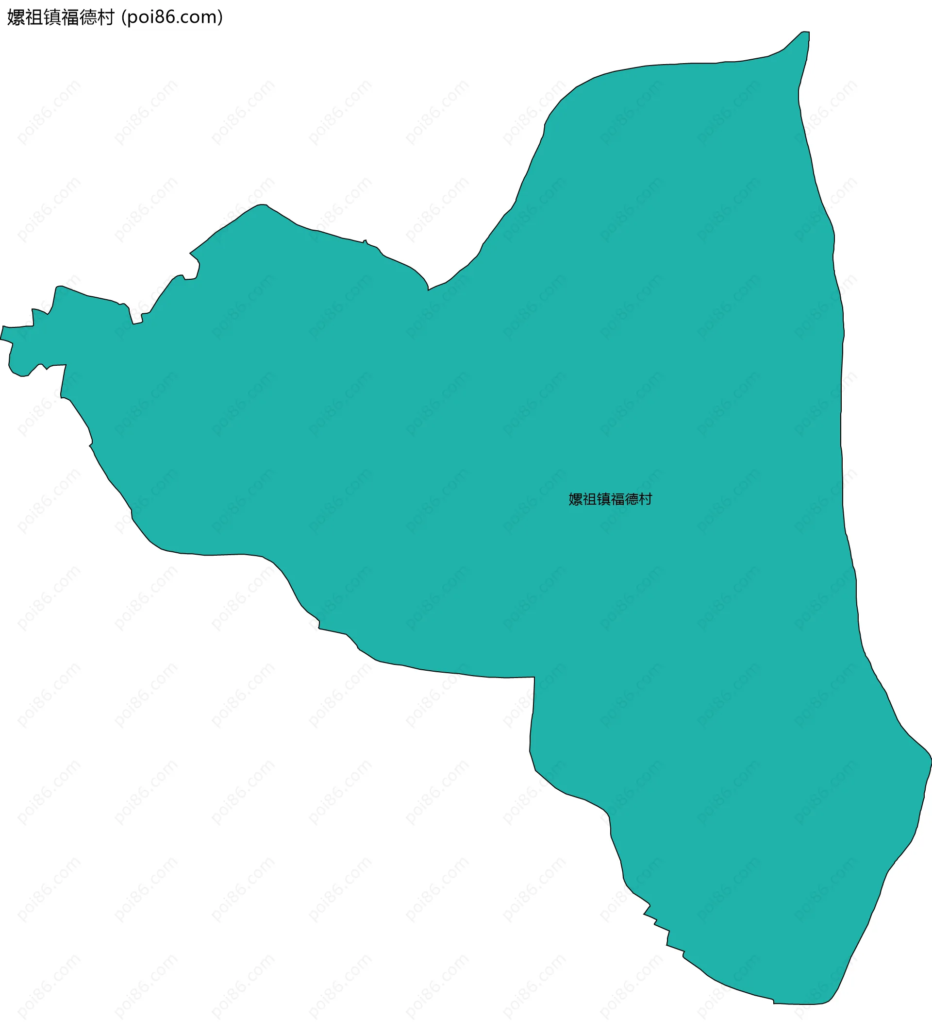 嫘祖镇福德村边界地图