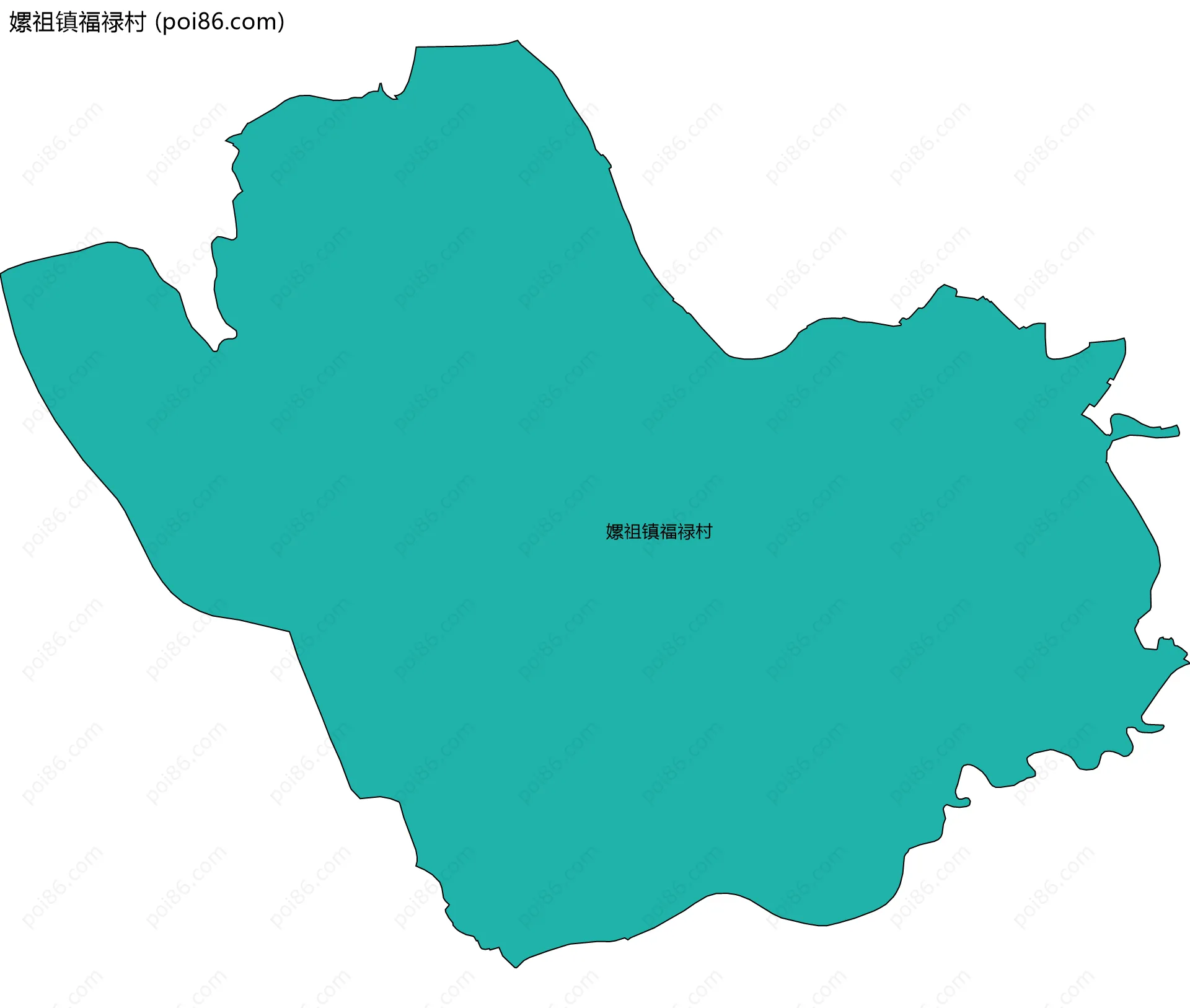 嫘祖镇福禄村边界地图