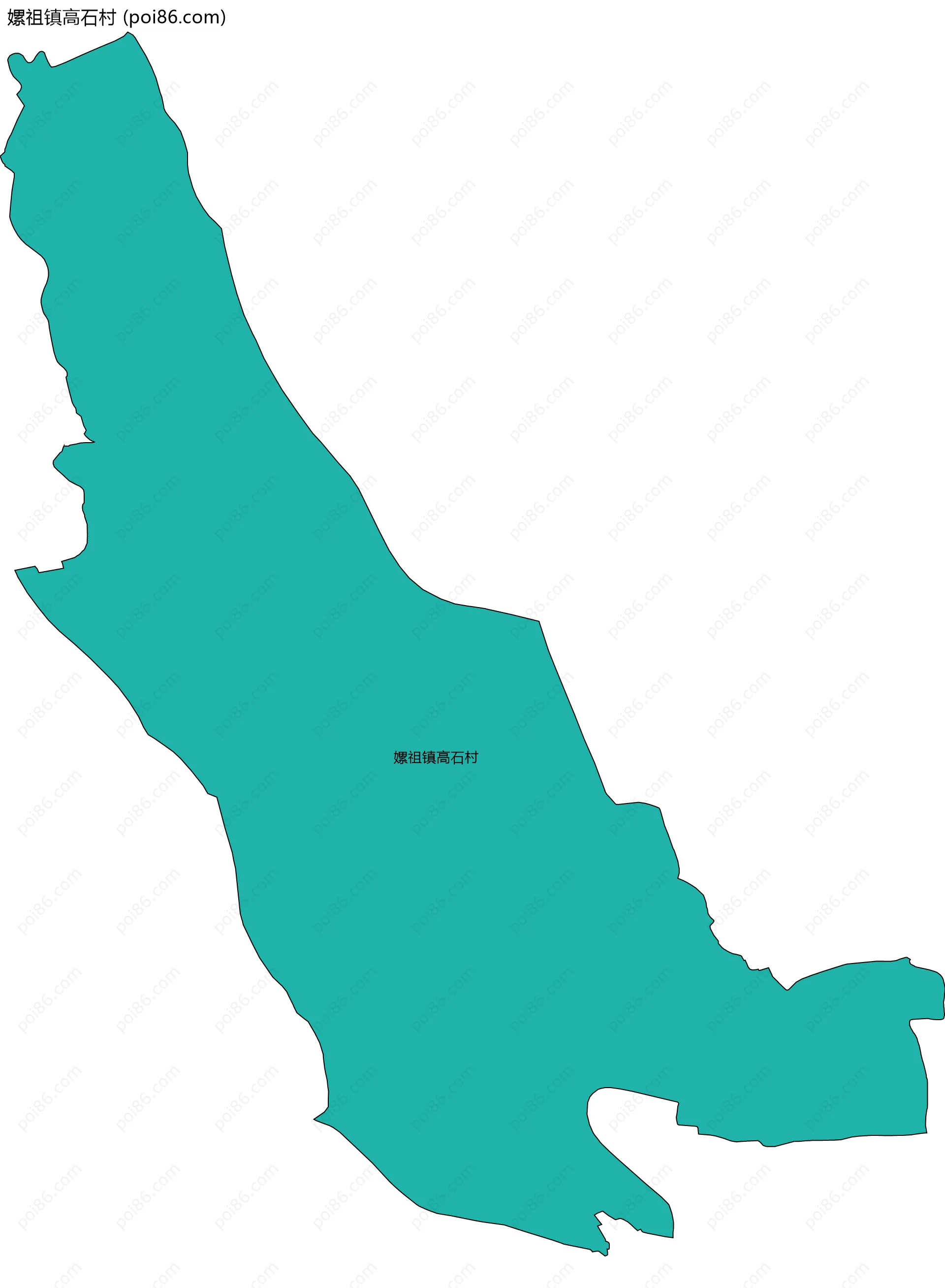 嫘祖镇高石村边界地图