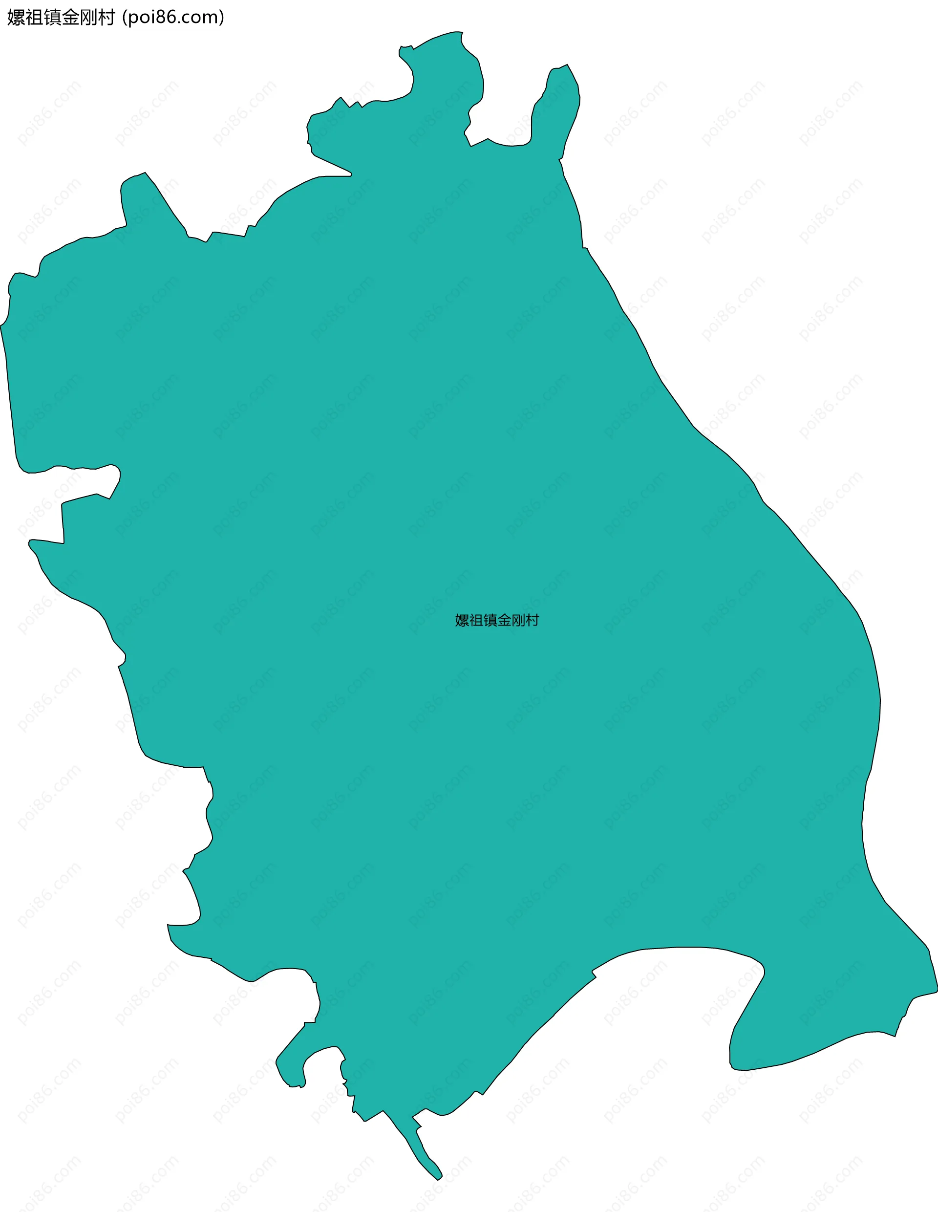 嫘祖镇金刚村边界地图