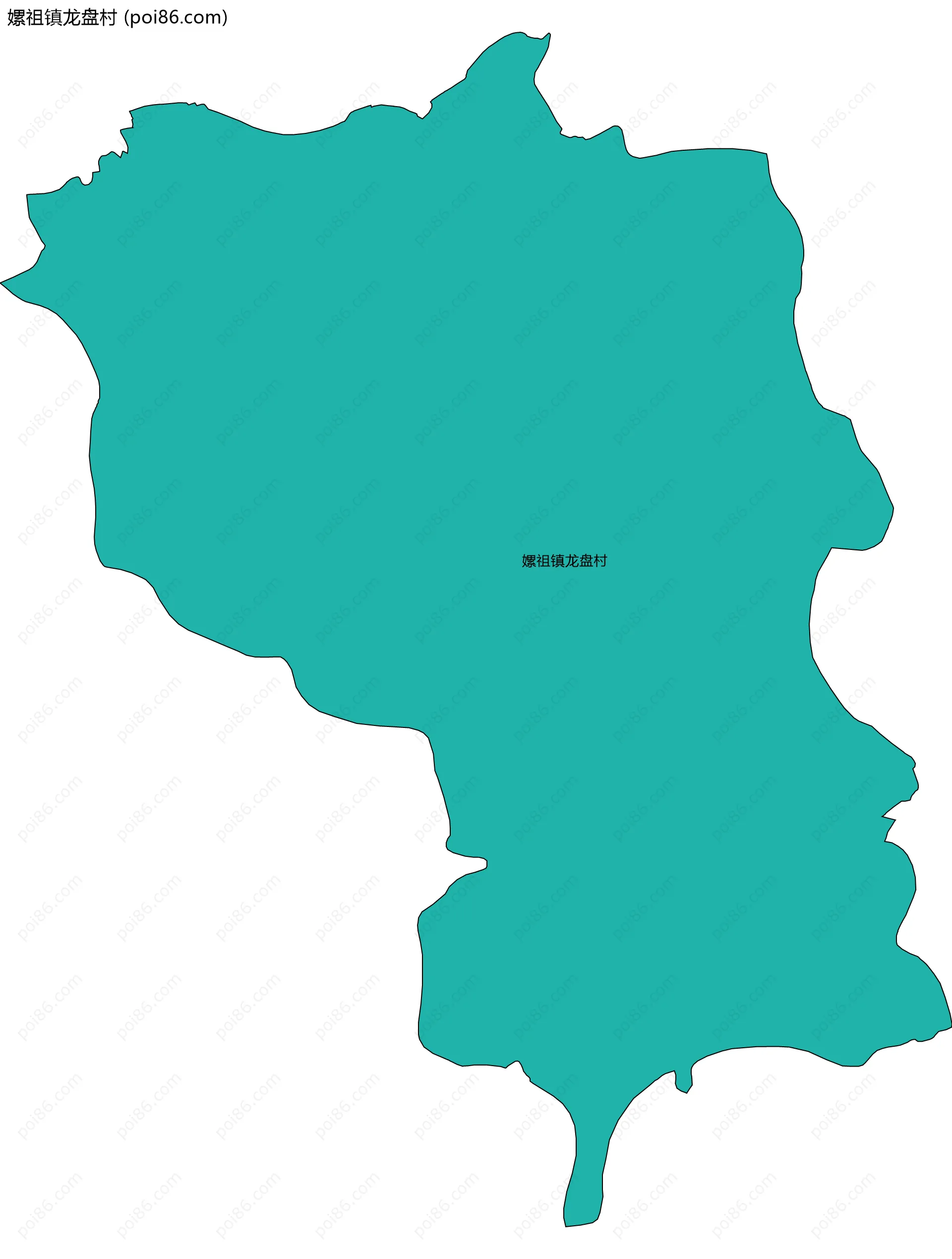 嫘祖镇龙盘村边界地图