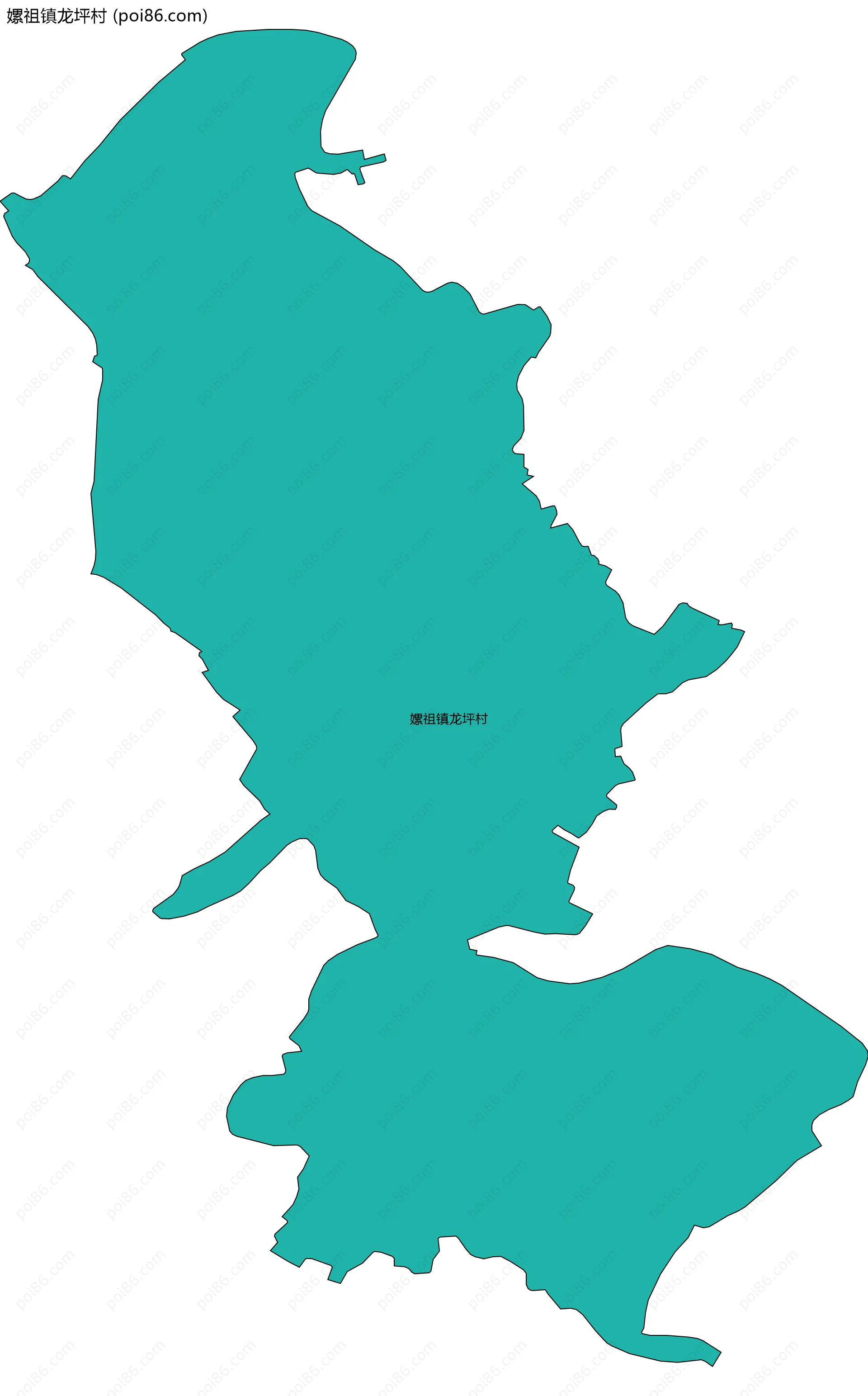 嫘祖镇龙坪村边界地图