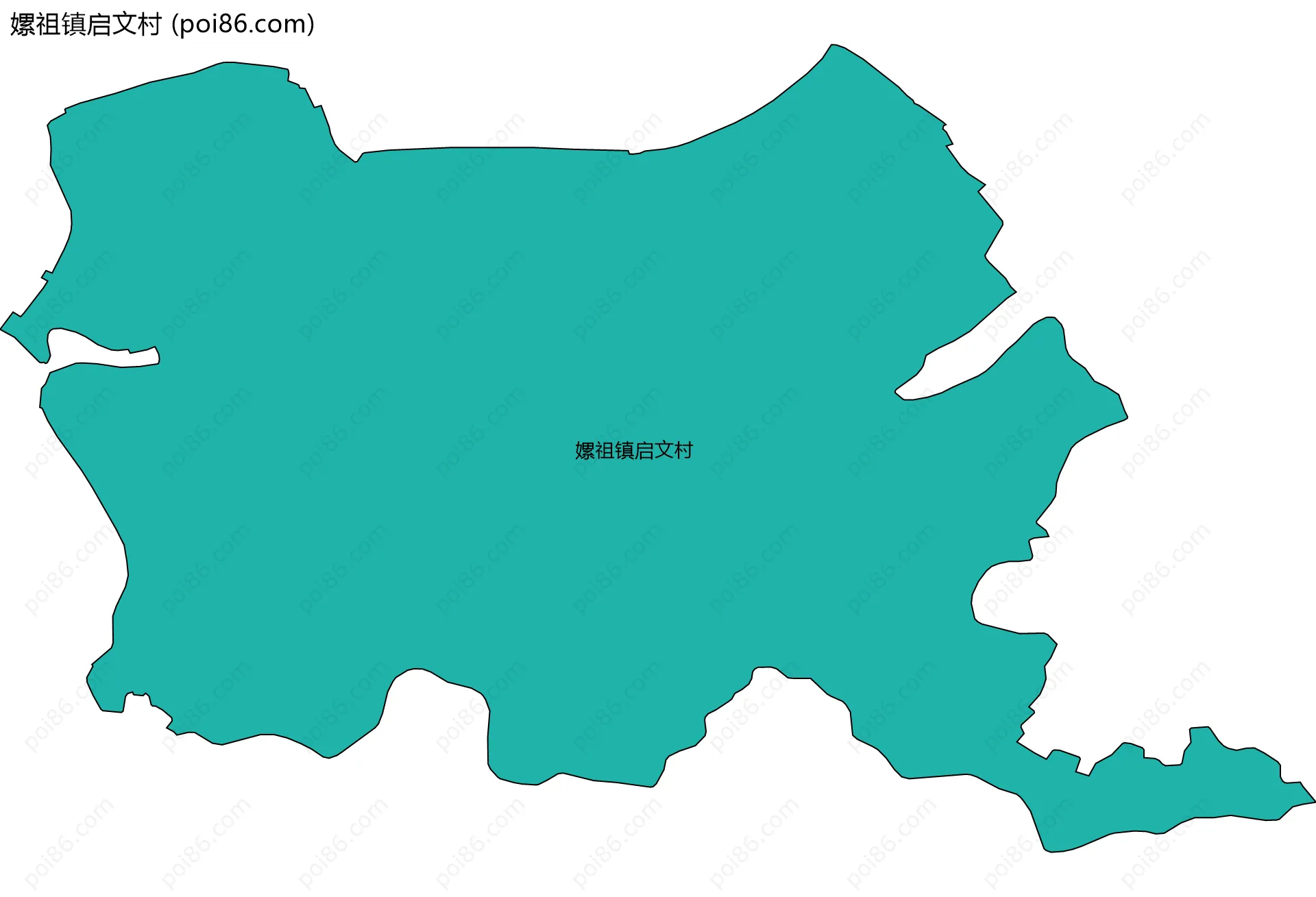 嫘祖镇启文村边界地图