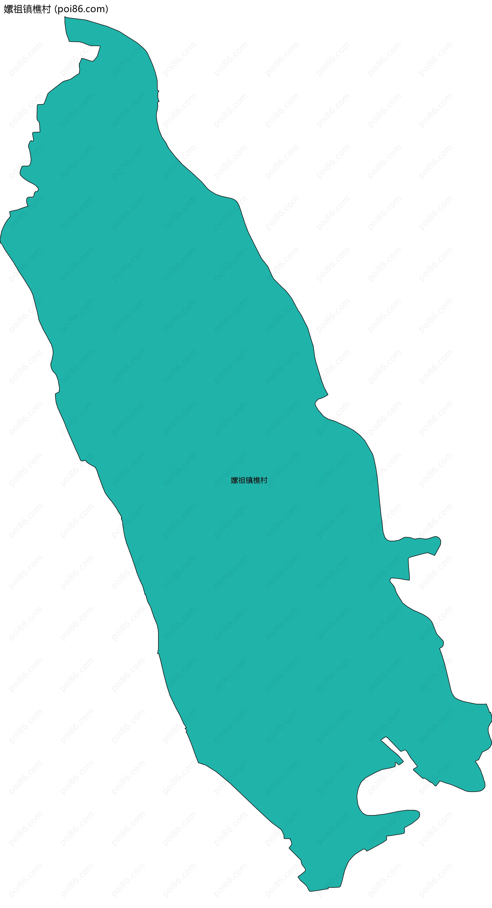 嫘祖镇樵村边界地图