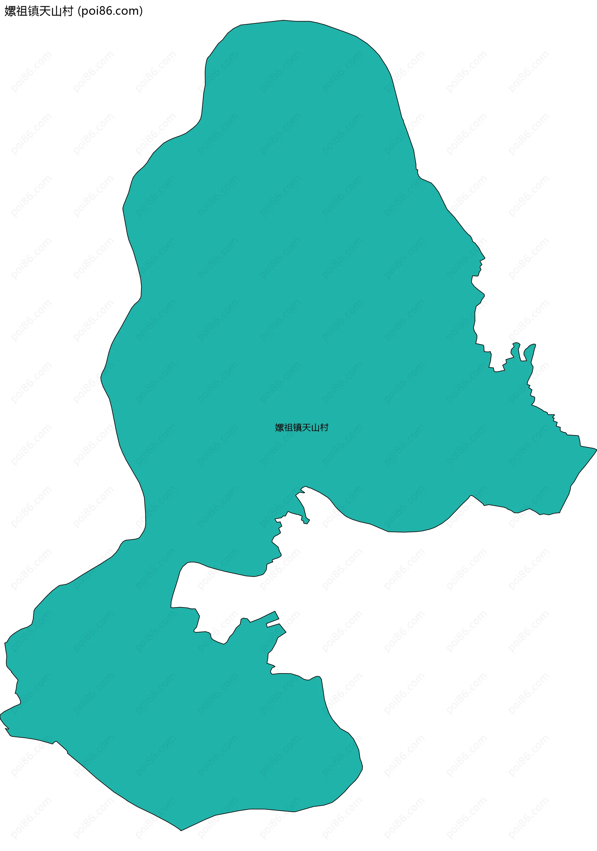 嫘祖镇天山村边界地图