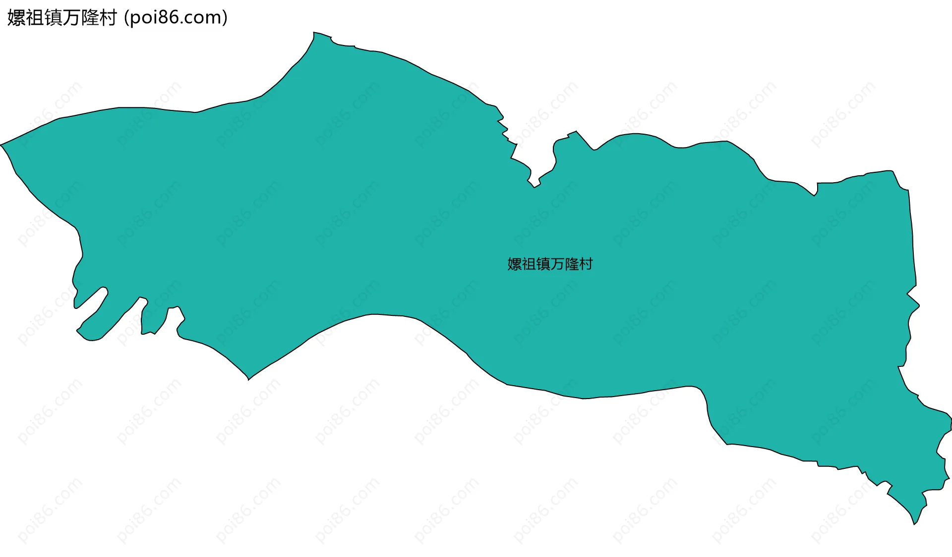 嫘祖镇万隆村边界地图