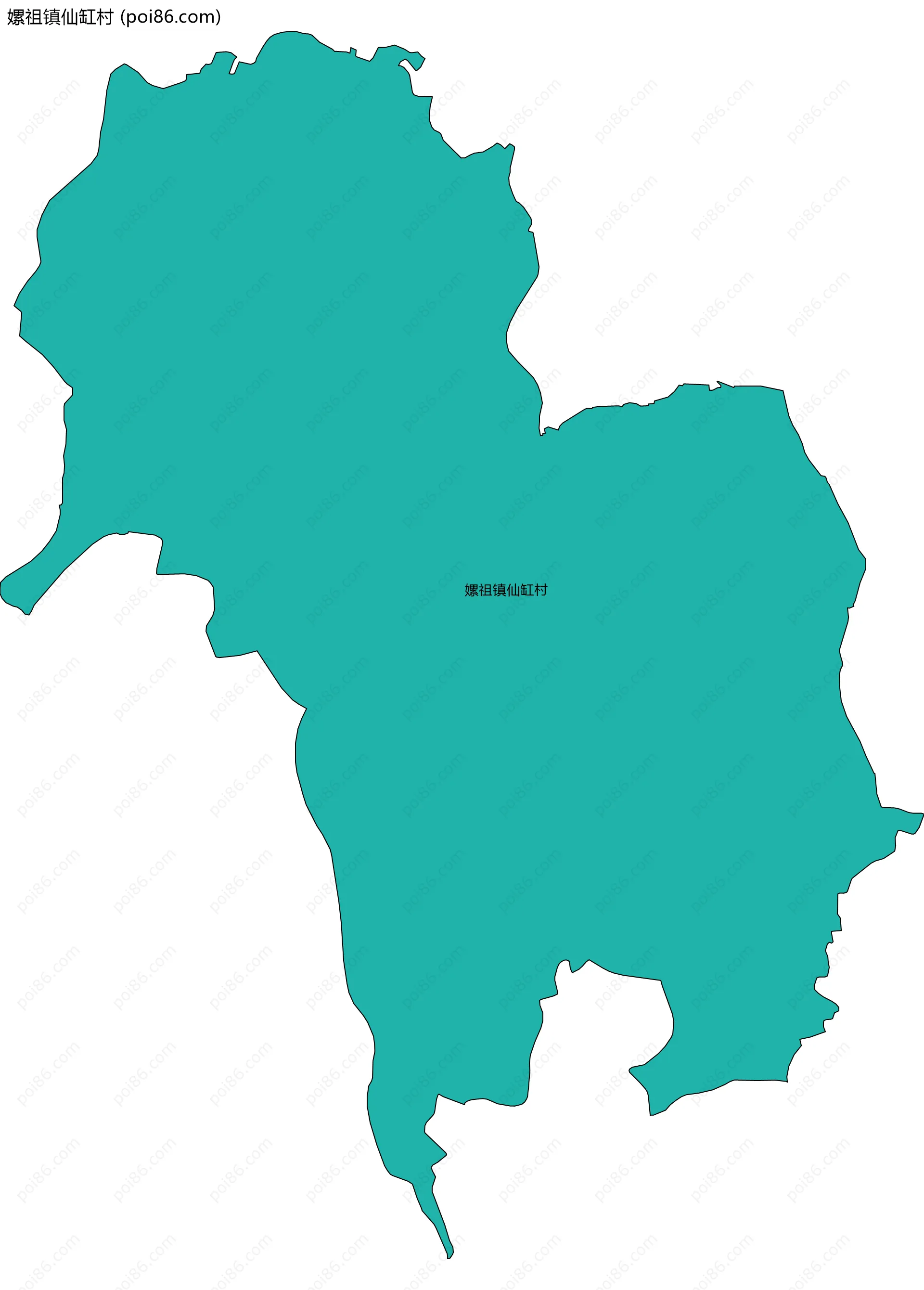 嫘祖镇仙缸村边界地图