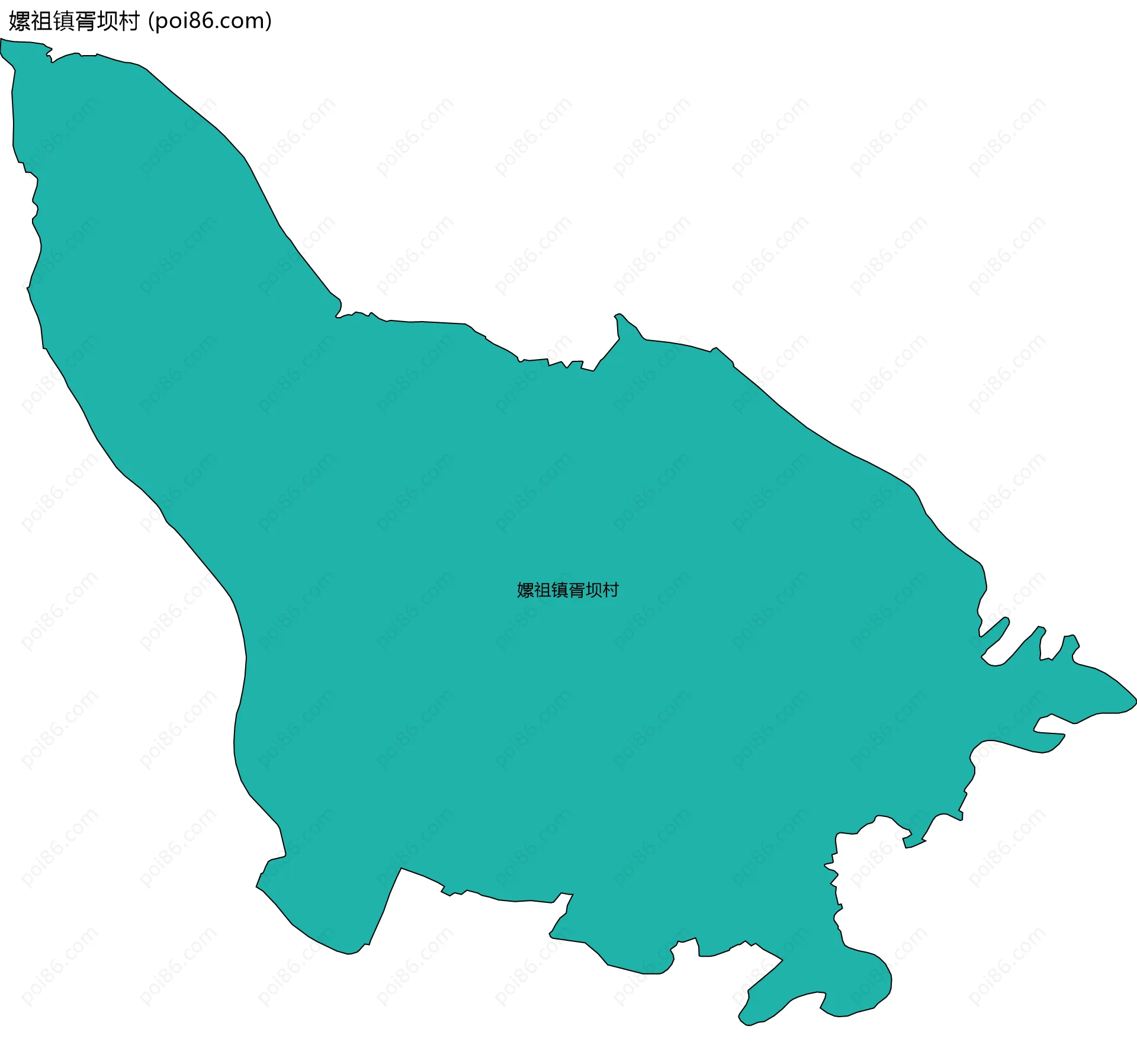 嫘祖镇胥坝村边界地图
