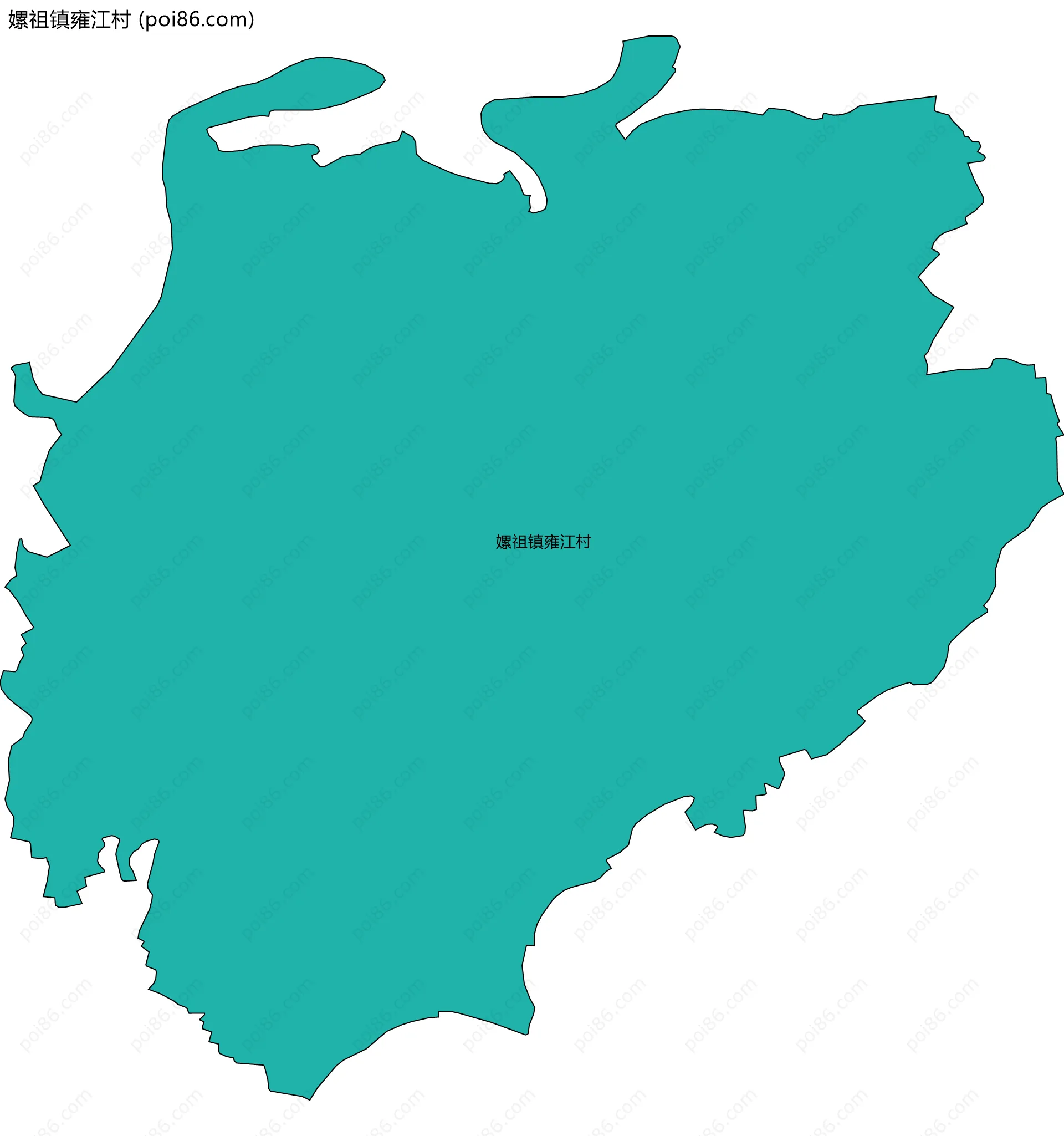 嫘祖镇雍江村边界地图