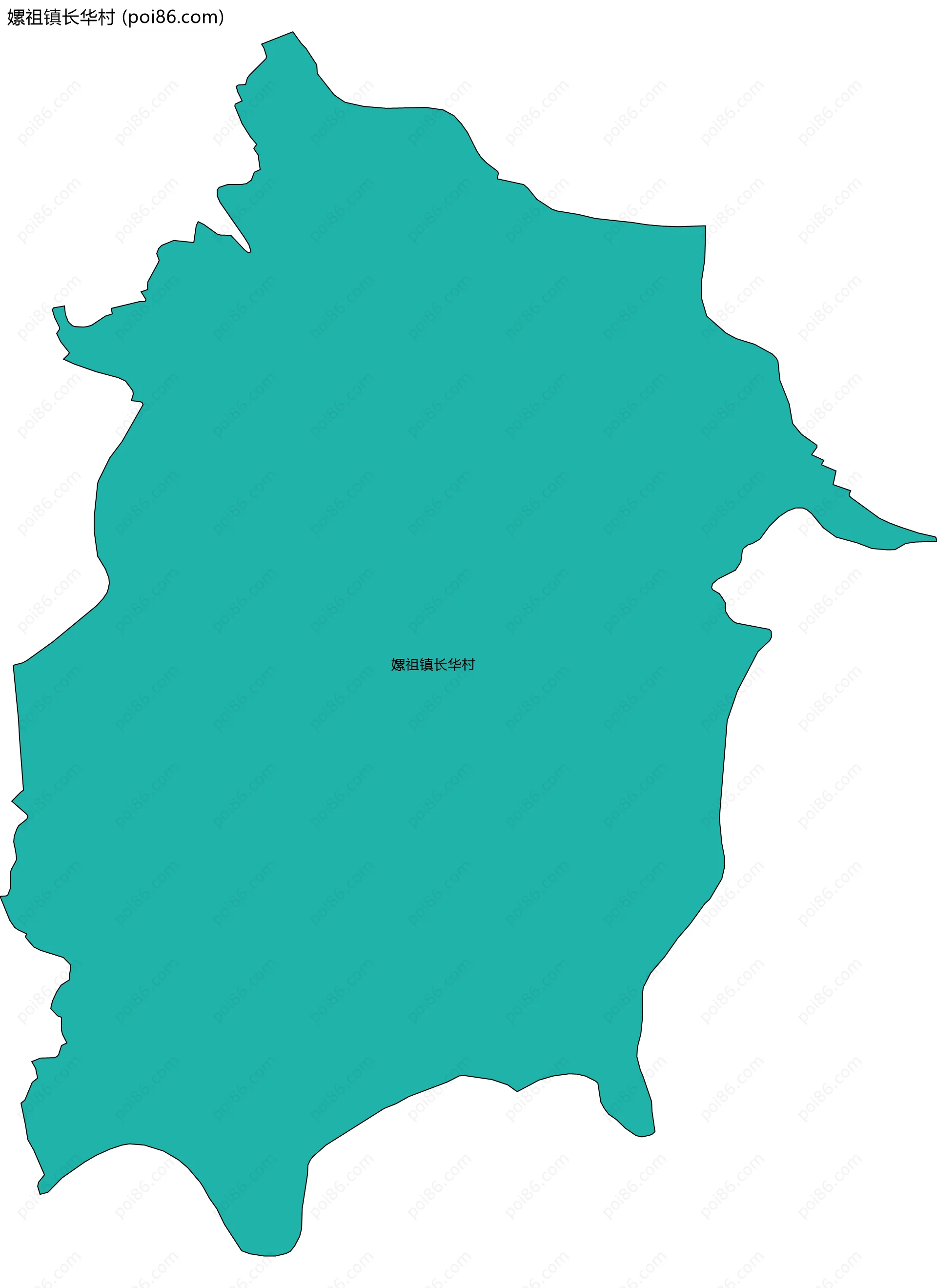 嫘祖镇长华村边界地图