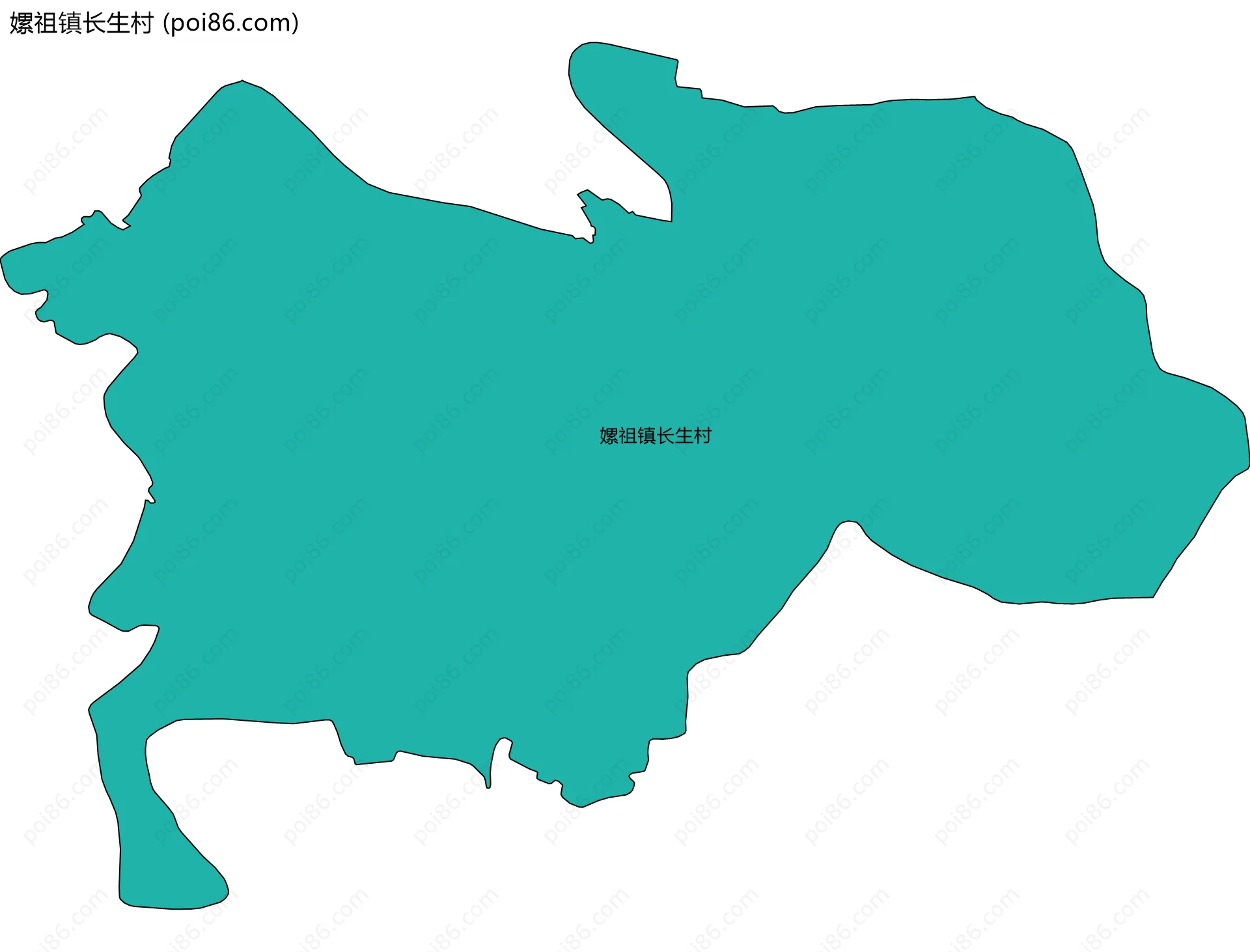 嫘祖镇长生村边界地图