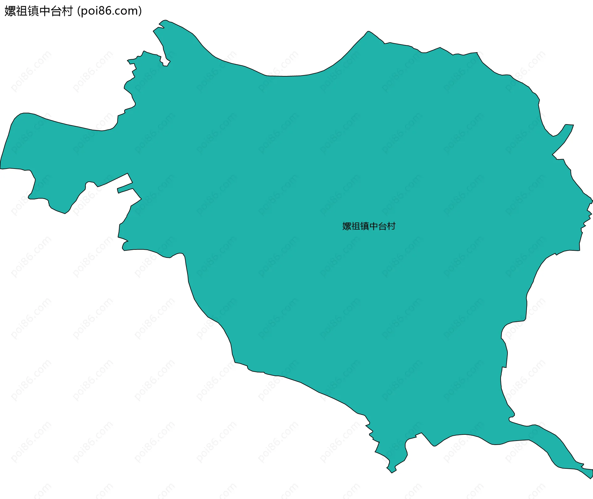 嫘祖镇中台村边界地图