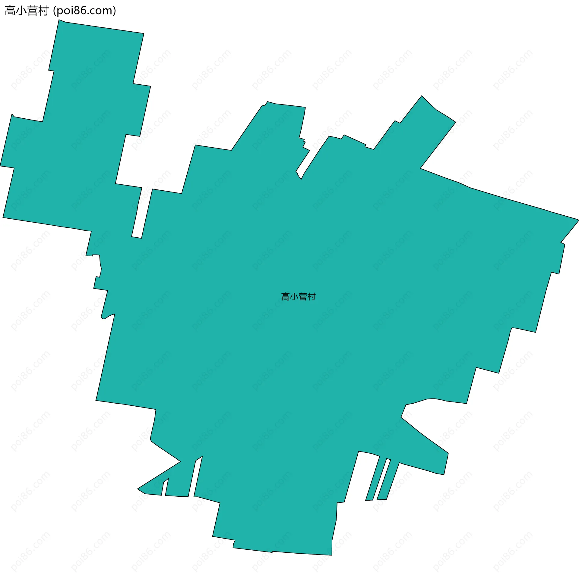 高小营村边界地图