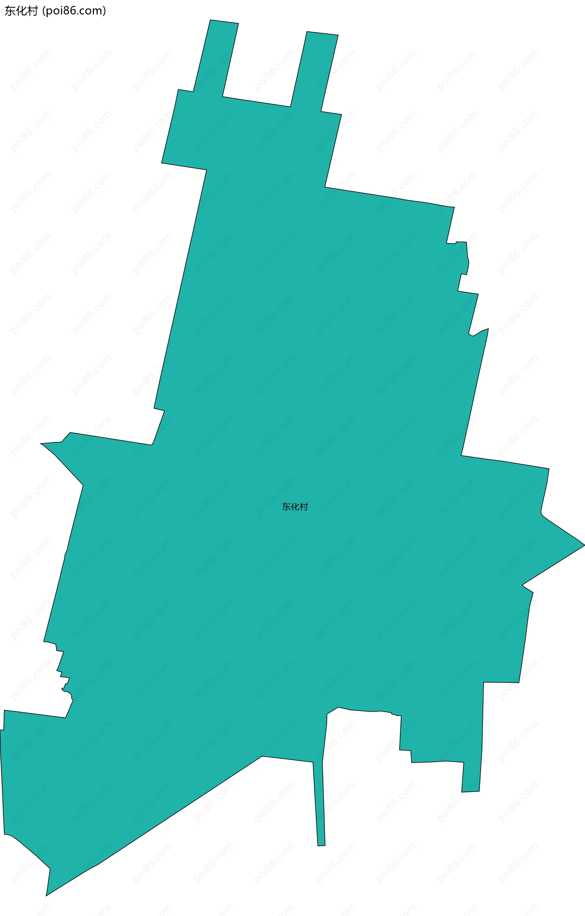 东化村边界地图