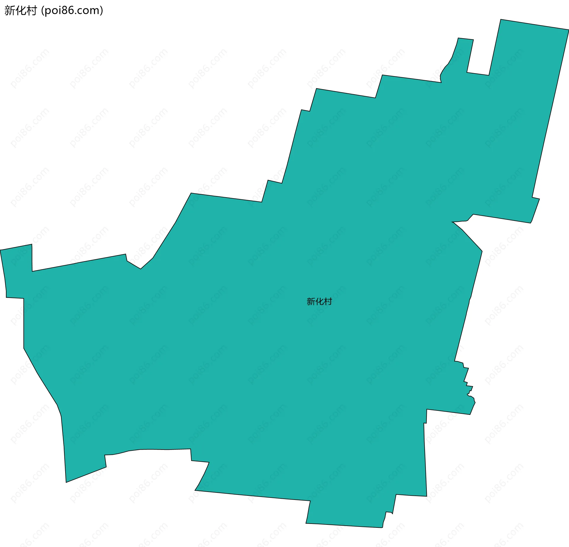 新化村边界地图