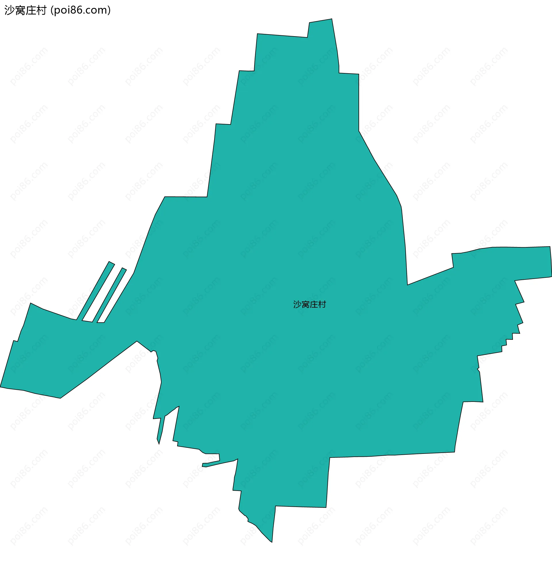 沙窝庄村边界地图