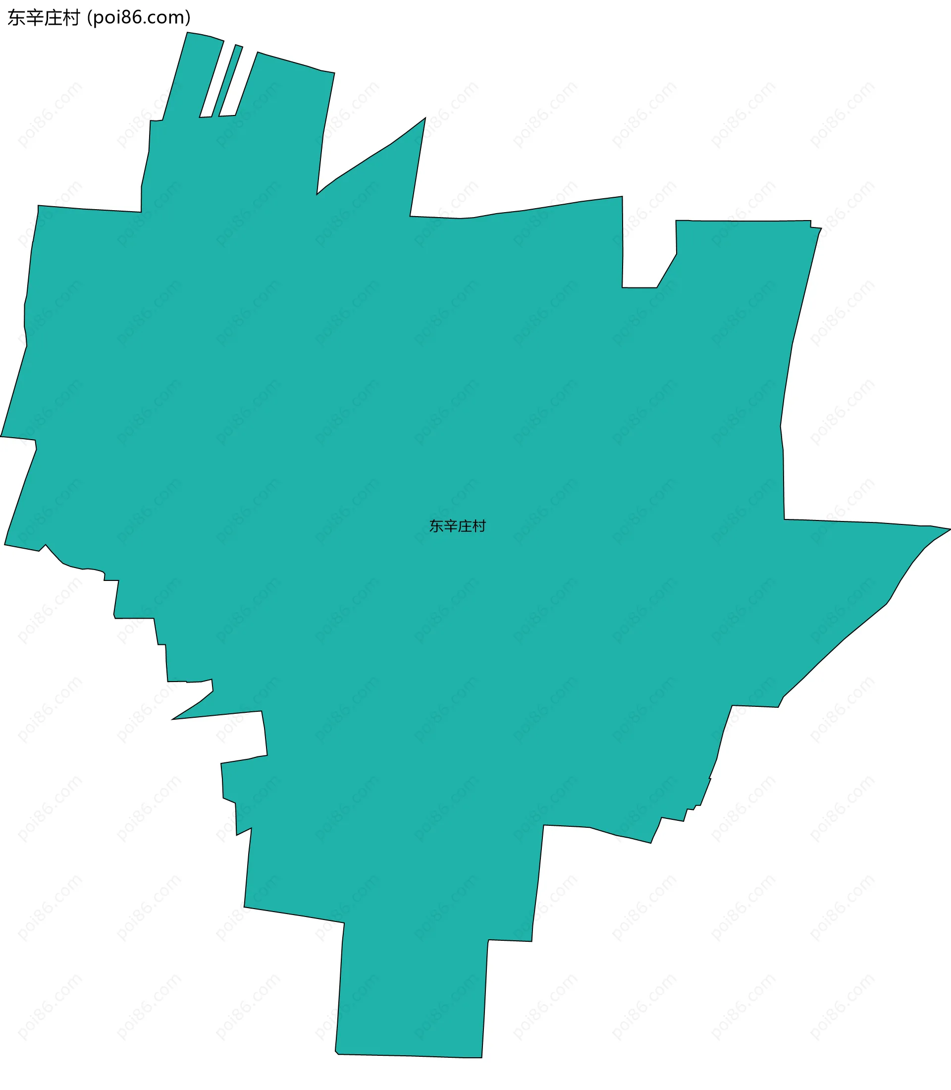 东辛庄村边界地图