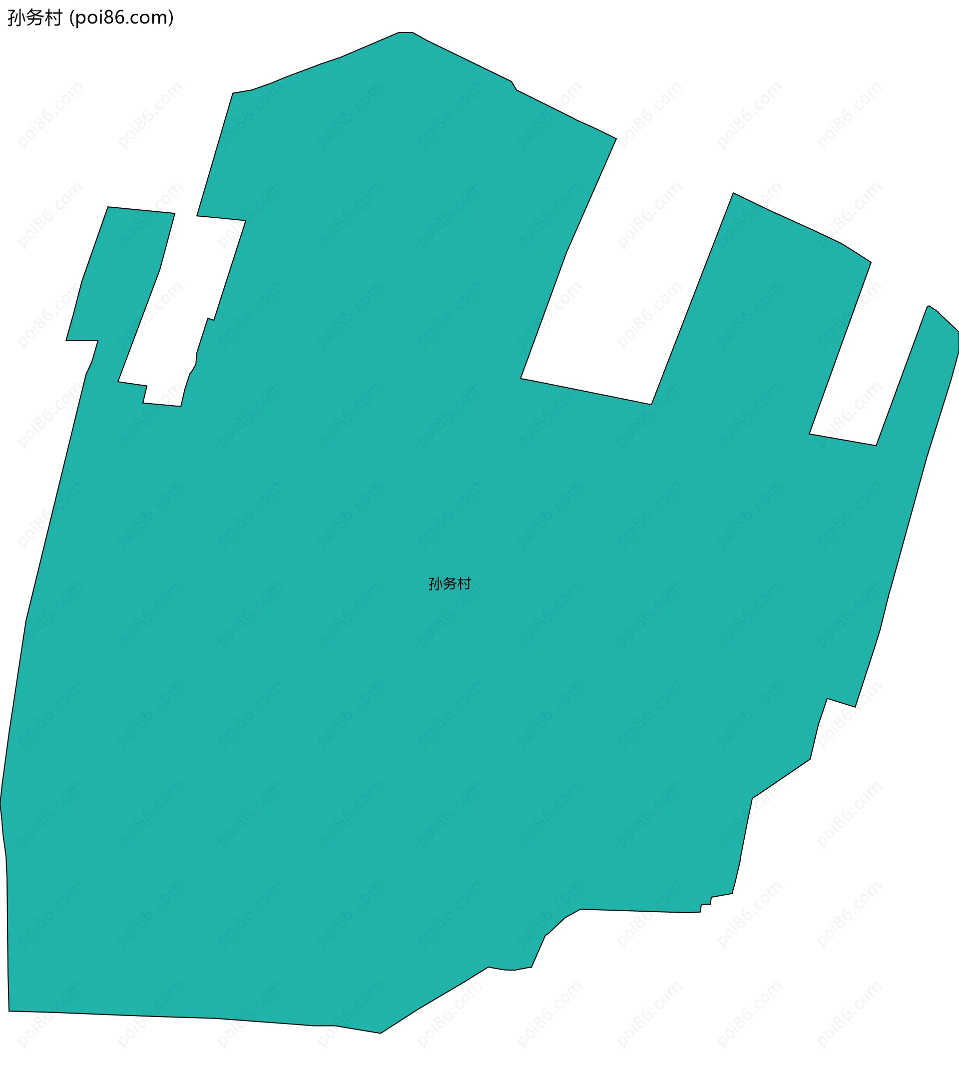 孙务村边界地图