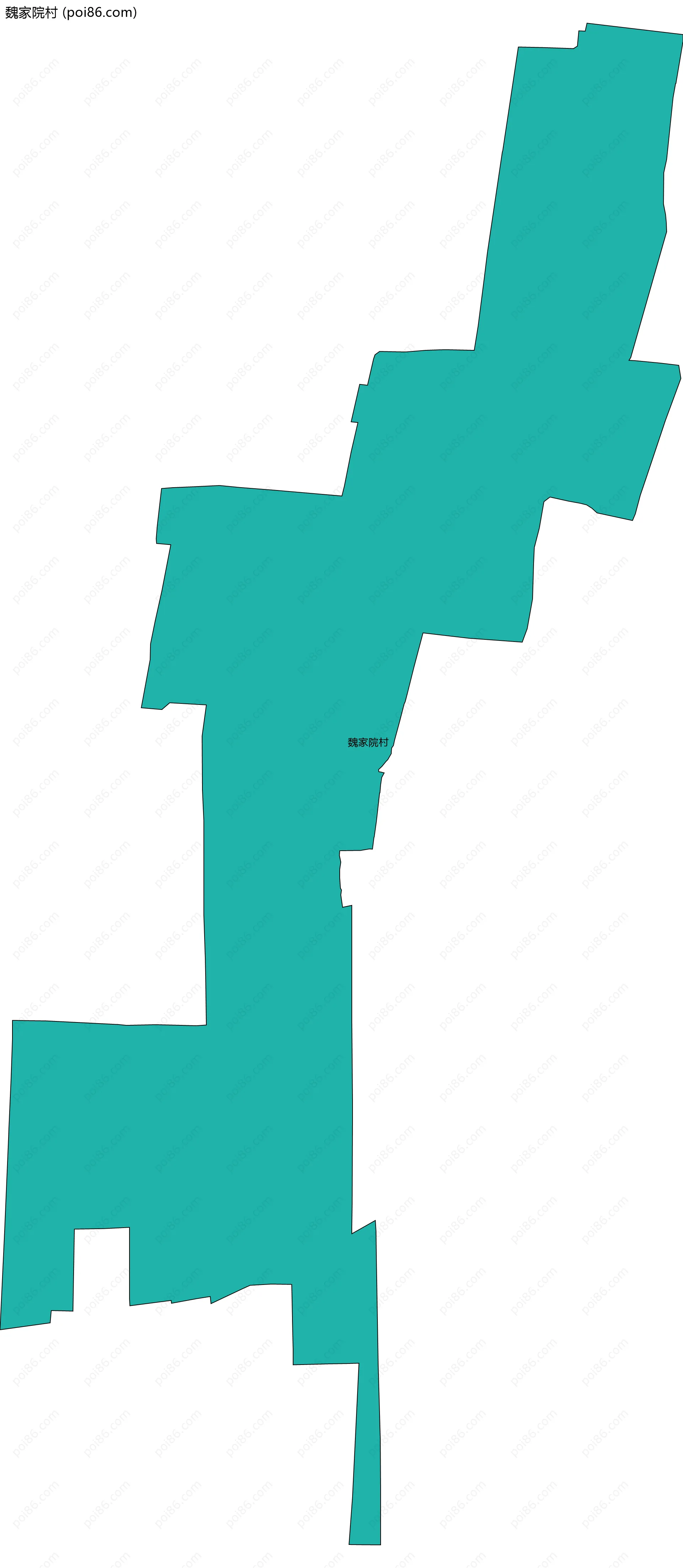 魏家院村边界地图