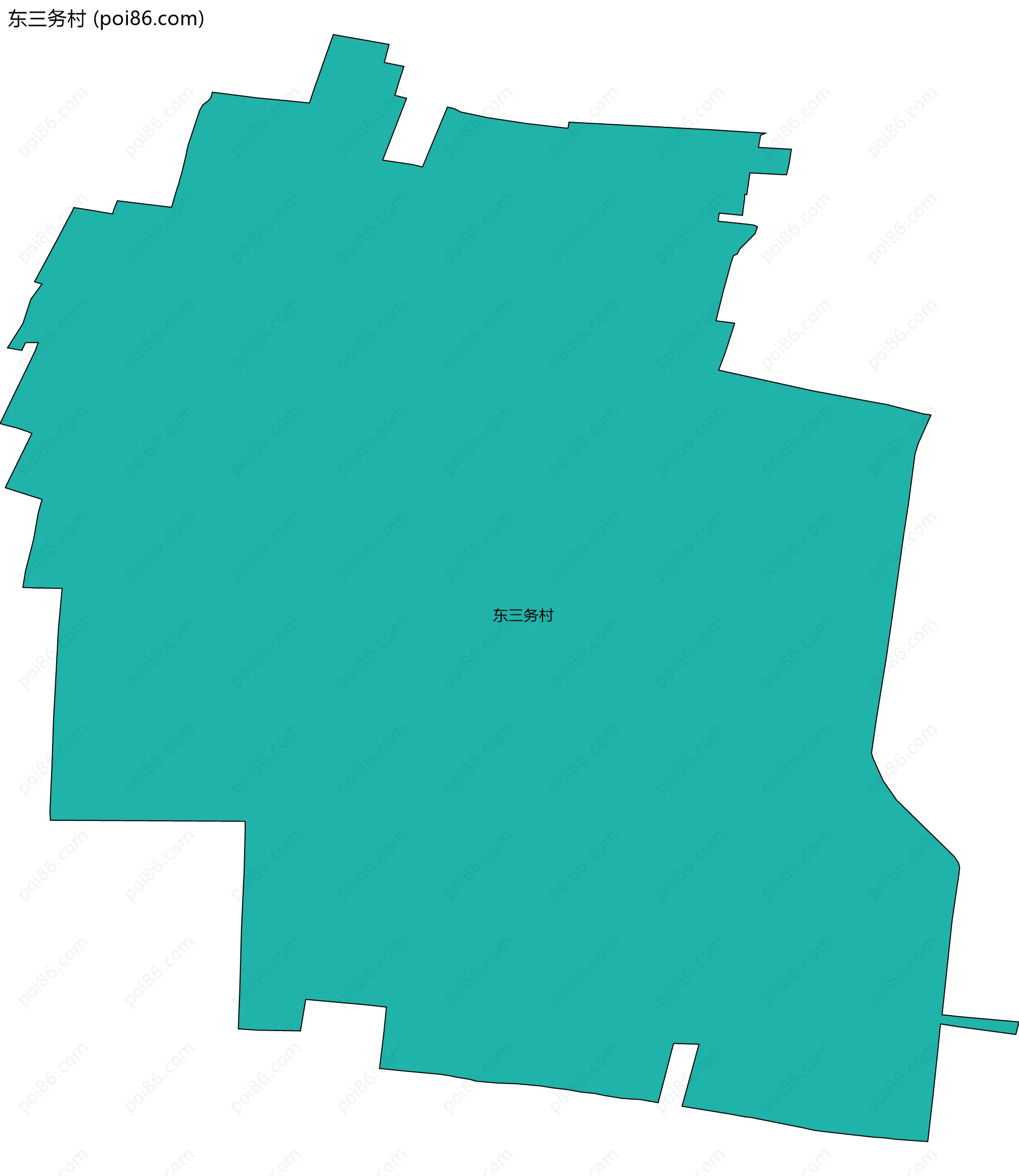 东三务村边界地图