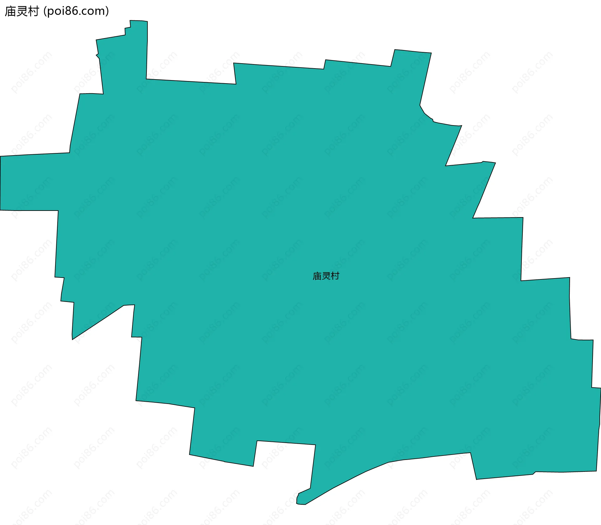 庙灵村边界地图