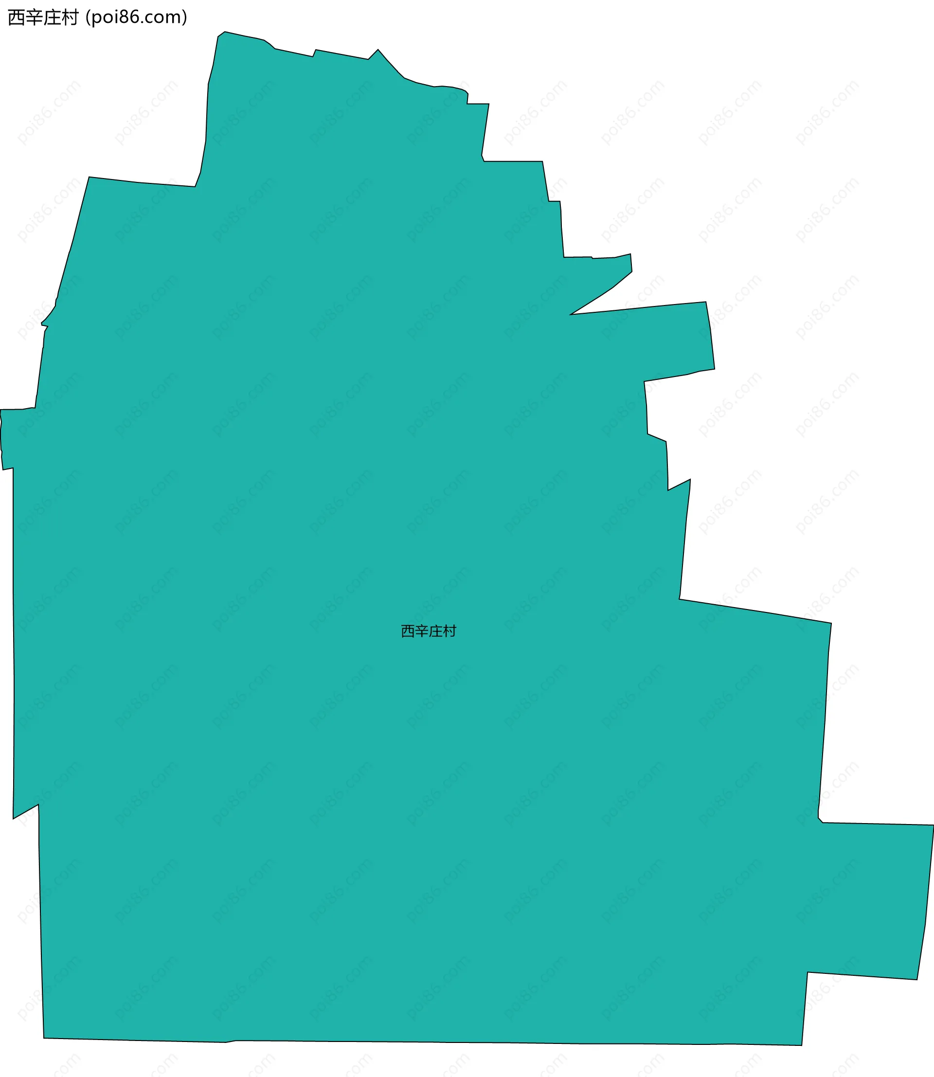 西辛庄村边界地图